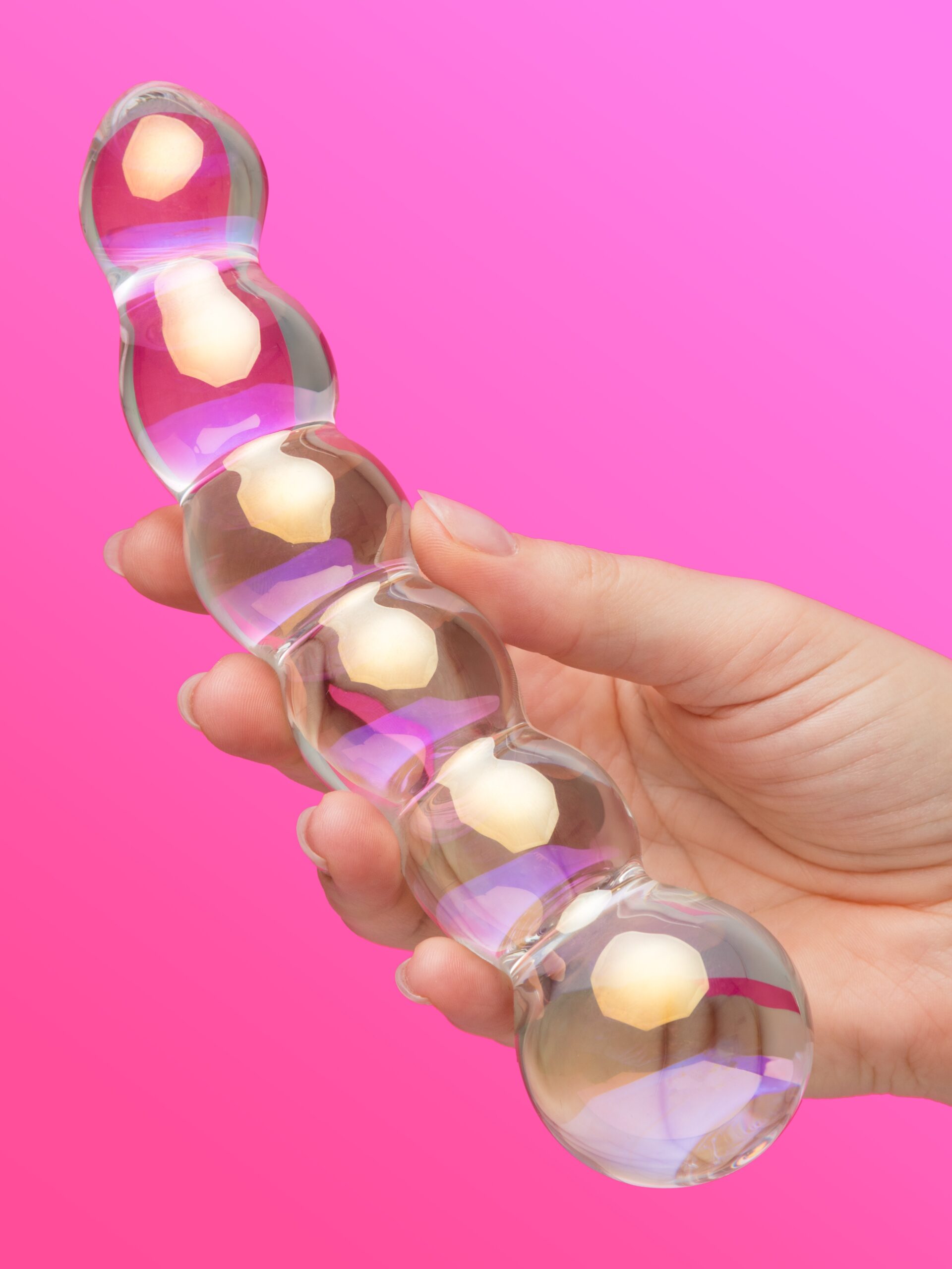 Lovehoney Beaded Sensual Glass Dildo 7 Inch - Image 2