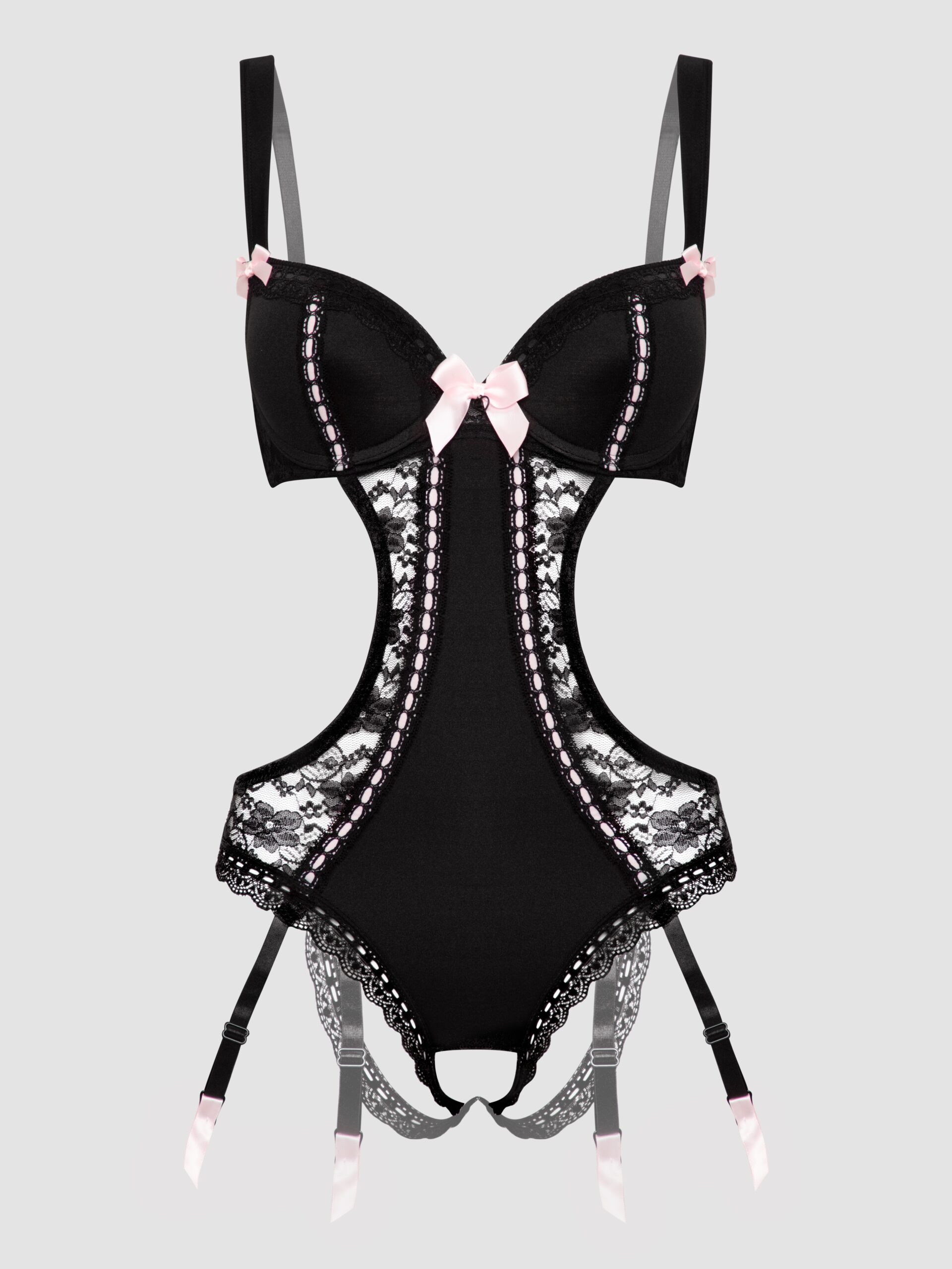 Lovehoney Seduce Me Push-Up Crotchless Cut-Out Teddy - Image 7