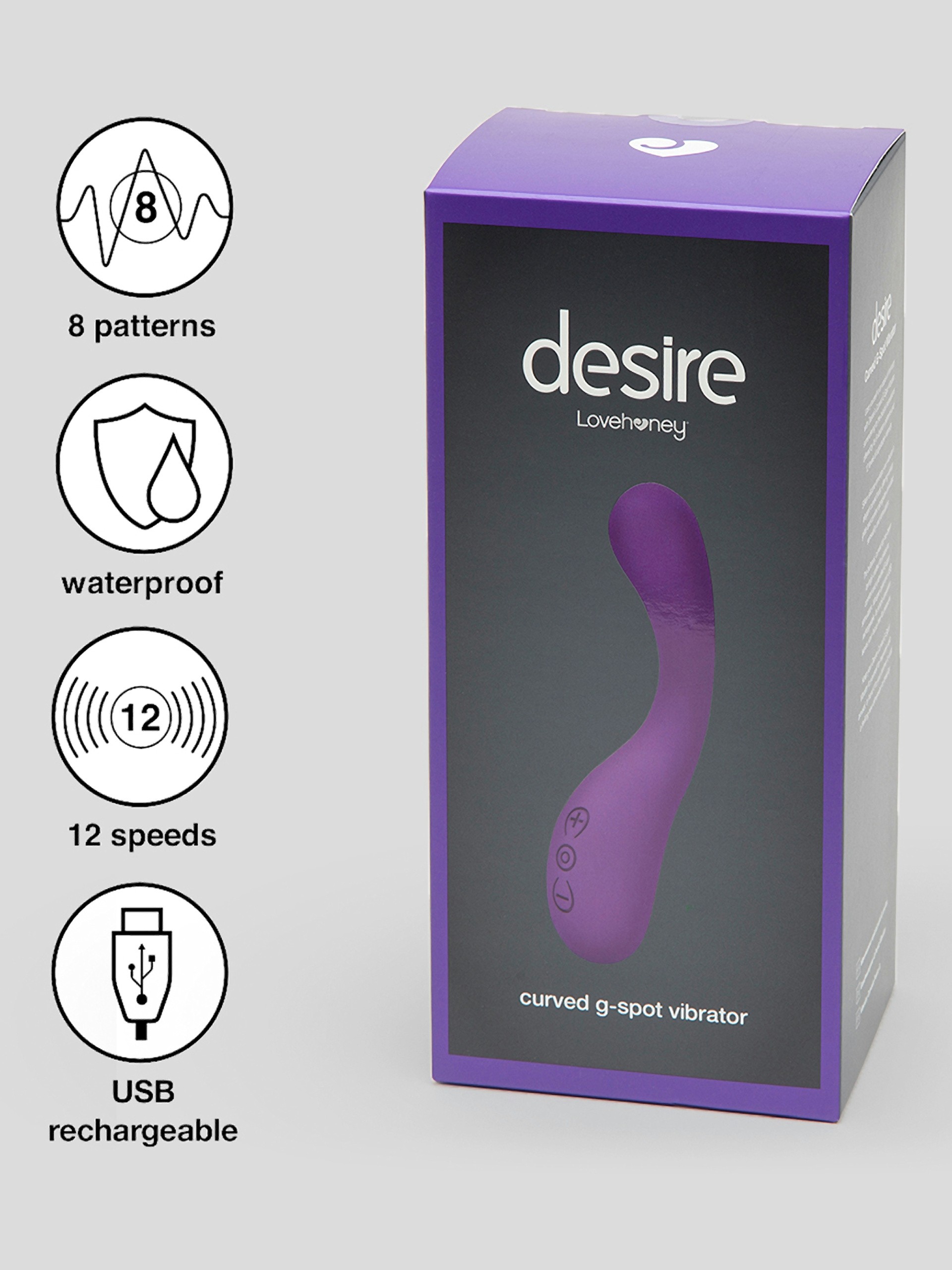 Desire Luxury Rechargeable Curved G-Spot Vibrator - Image 6