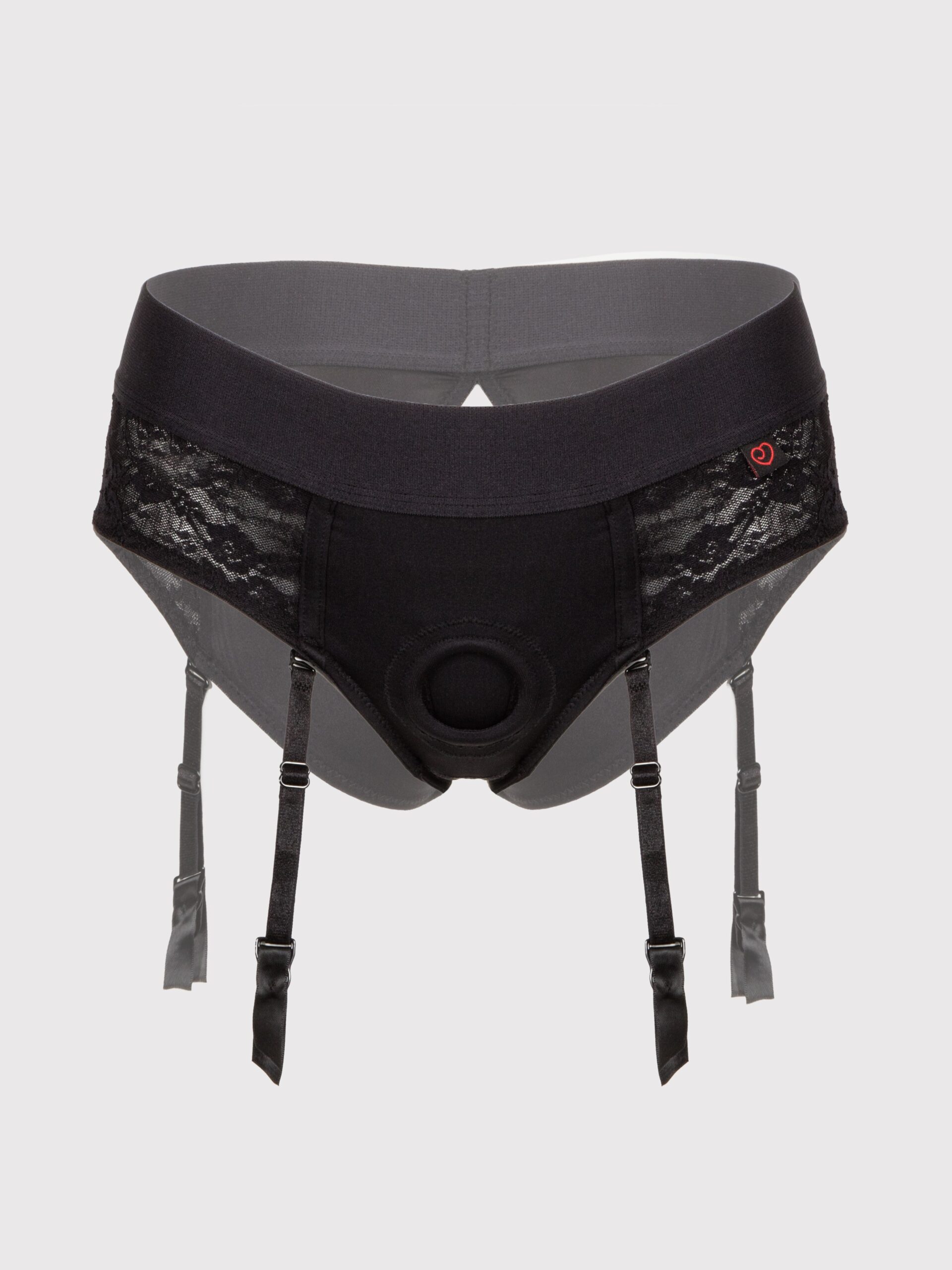 Lovehoney Unisex Crotchless Open-Back Lace Harness Briefs - Image 2