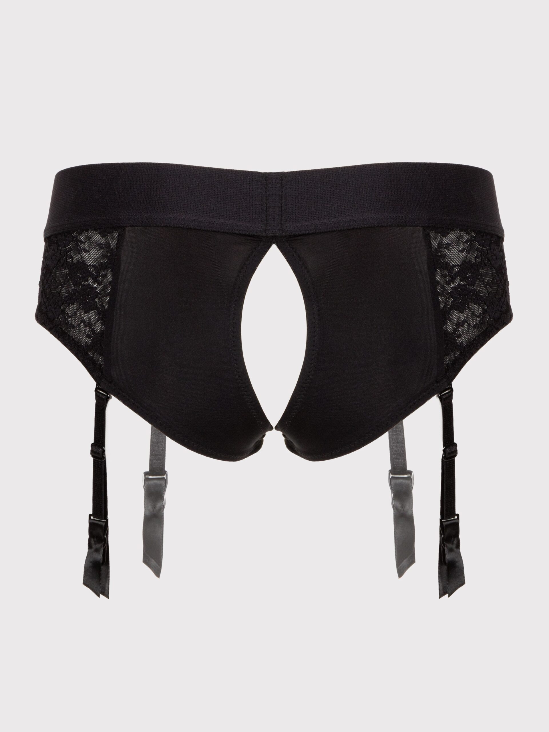 Lovehoney Unisex Crotchless Open-Back Lace Harness Briefs