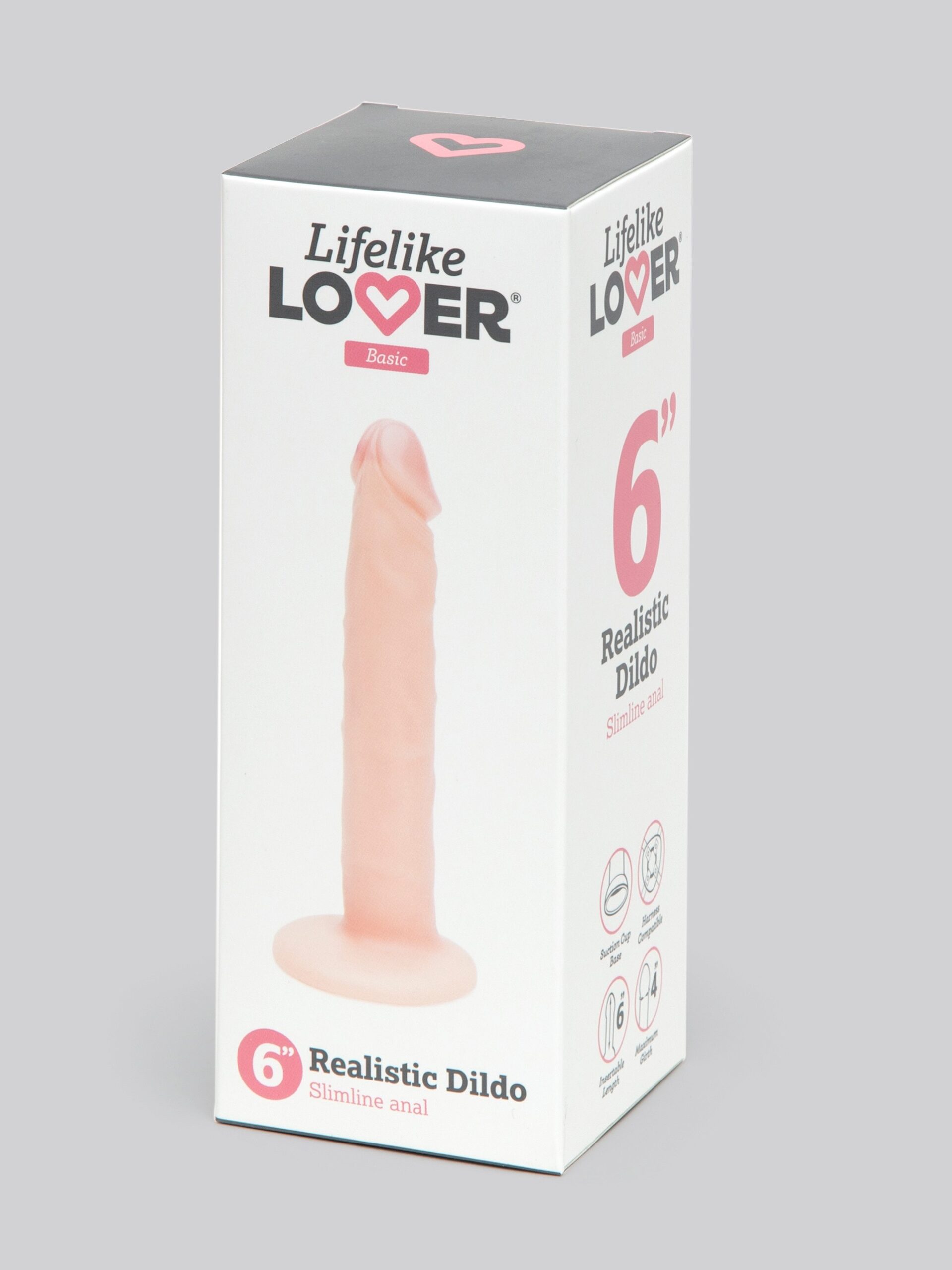 Lifelike Lover Basic Slimline Realistic Anal Dildo 6 Inch - Image 7