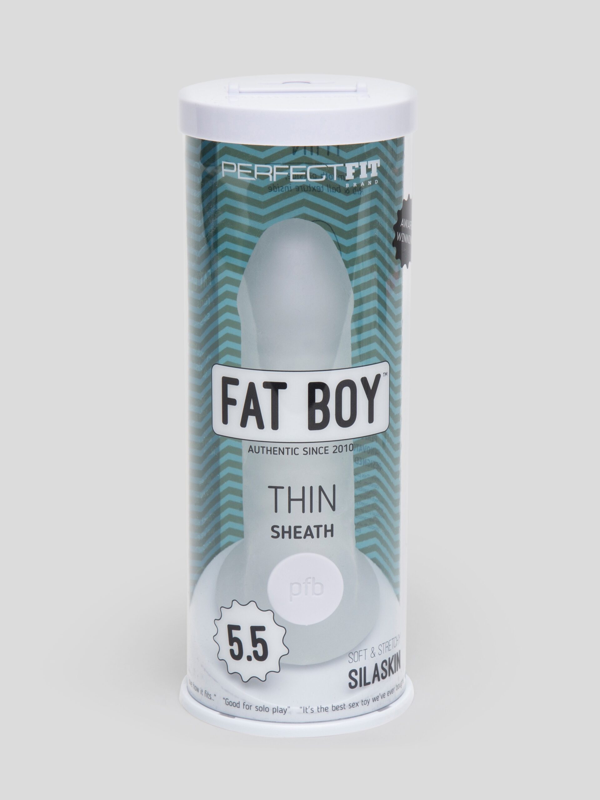 Perfect Fit Fat Boy Thin Textured Penis Extender with Ball Loop - Image 5