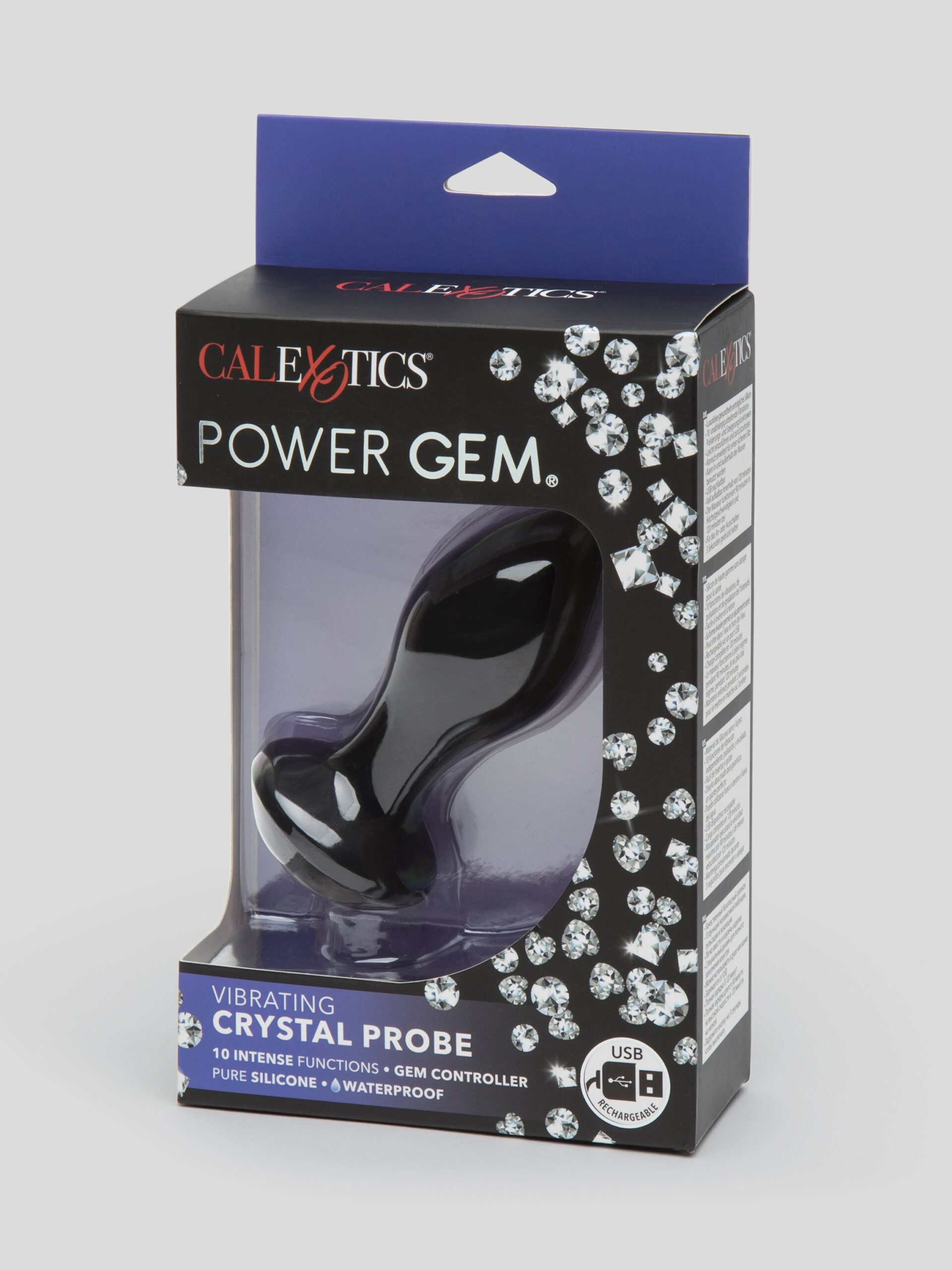 Power Gem Rechargeable Vibrating Silicone Butt Plug 3 Inch - Image 6