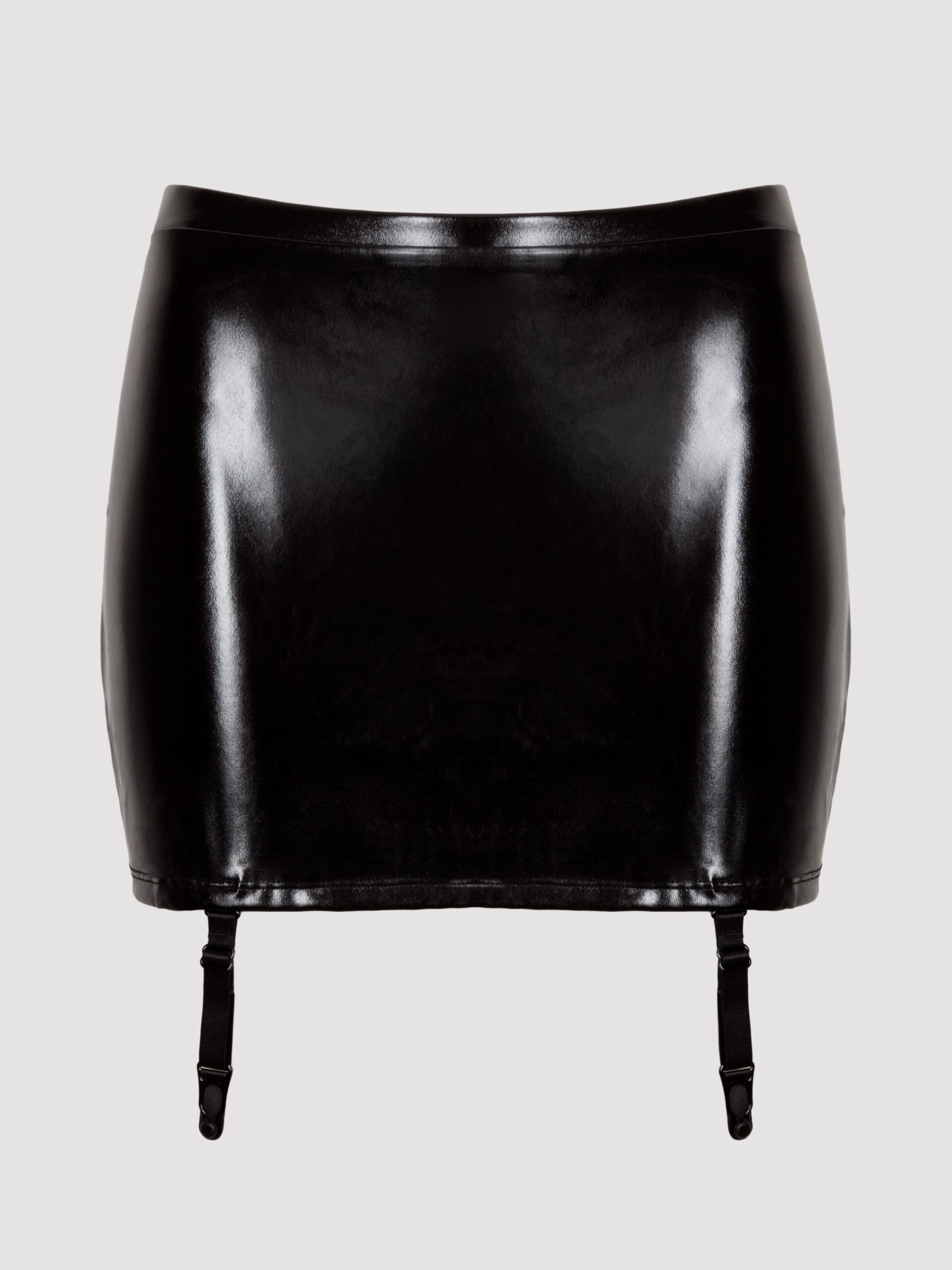 Lovehoney Plus Size Fierce Wet Look Garter Skirt - Image 2