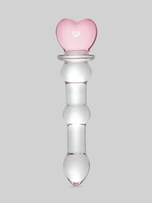 Lovehoney Crystal Heart Wavy Glass Dildo 6 Inch