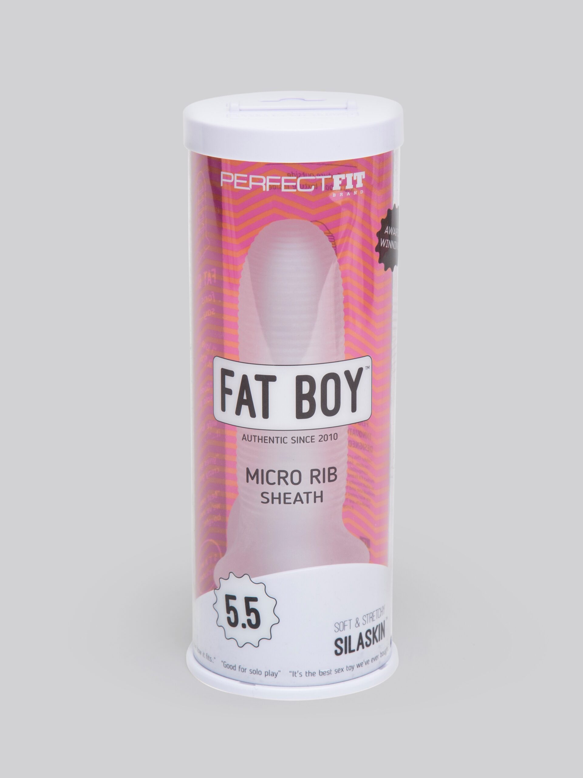 Perfect Fit Fat Boy Micro Ribbed 5.5 Inch Penis Sleeve with Ball Loop - Image 5
