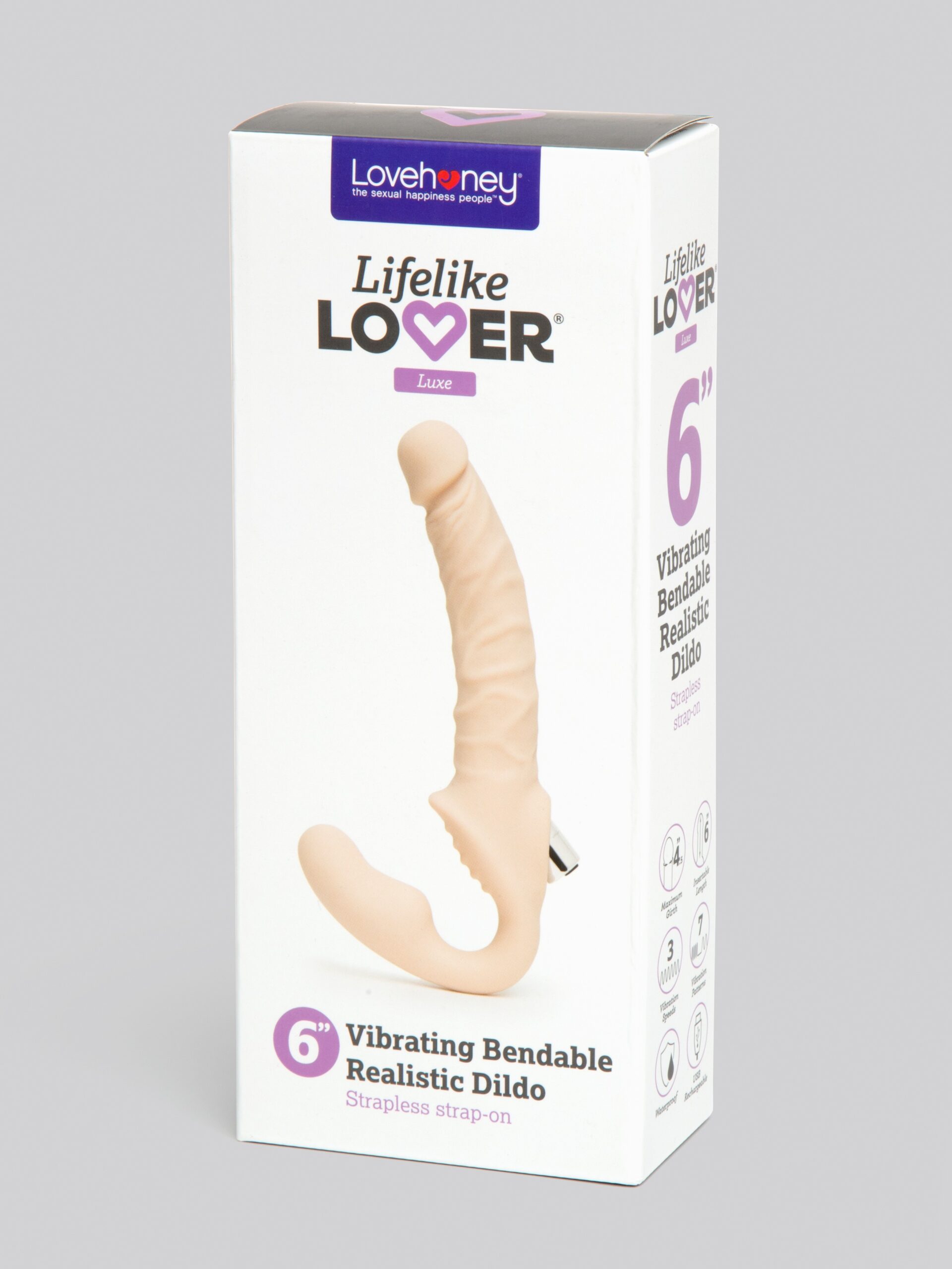 Lifelike Lover Luxe Posable Realistic Vibrating Strapless Strap-On - Image 6