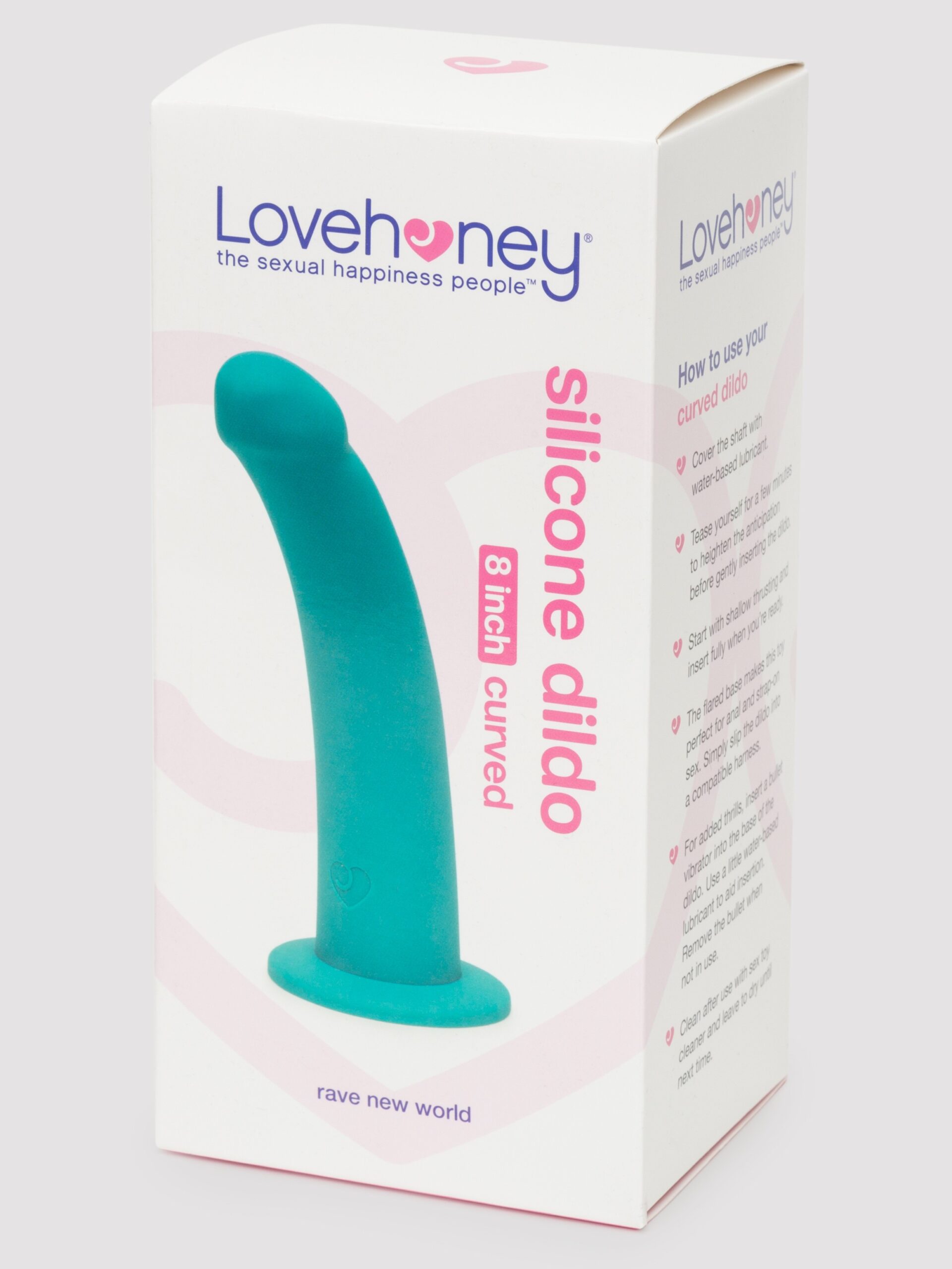 Lovehoney Curved Silicone Suction Cup Dildo 8 Inch - Image 5