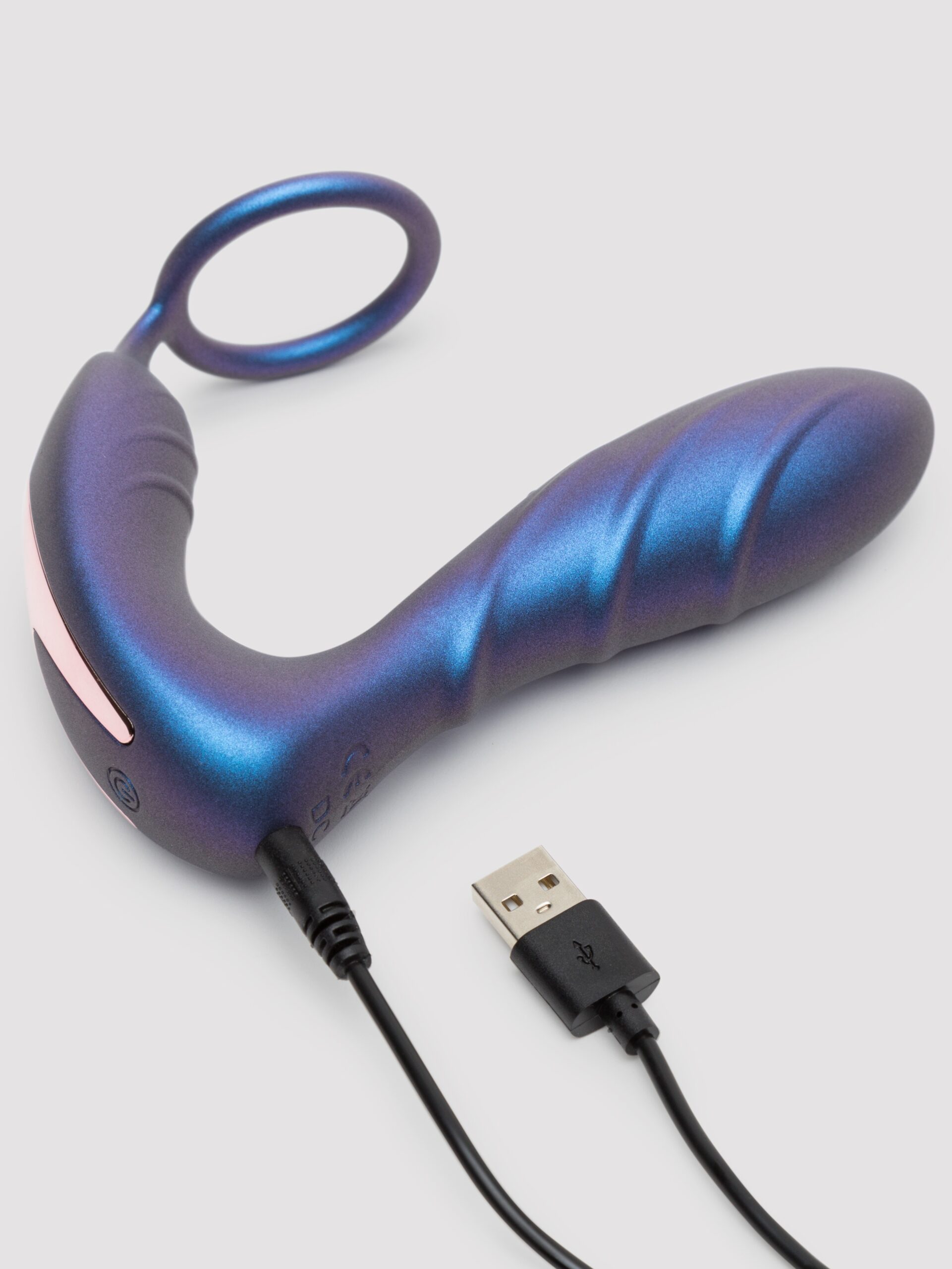 Hueman Black Hole Galactic Silicone Remote Control Cock Ring Butt Plug - Image 3