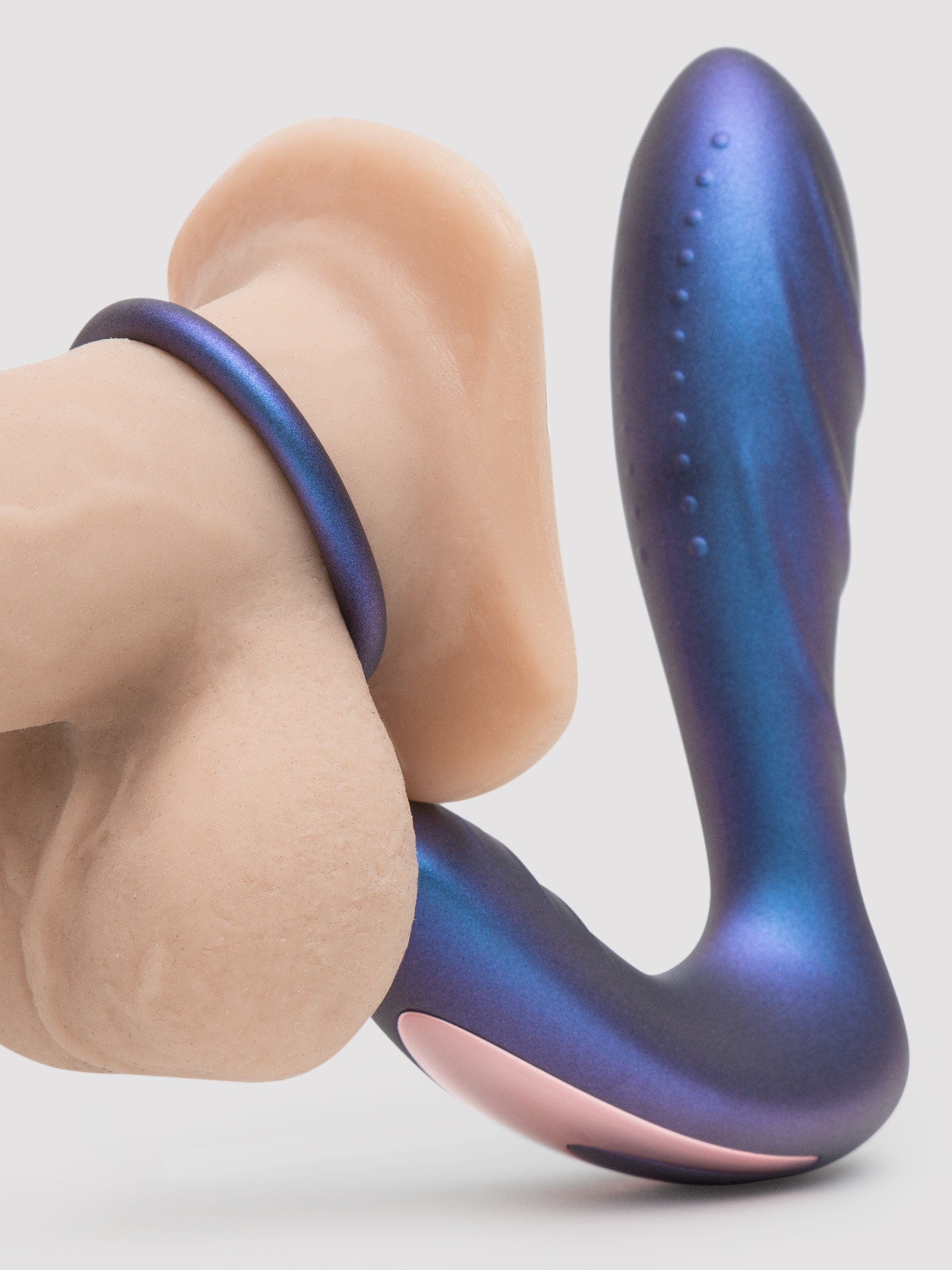 Hueman Black Hole Galactic Silicone Remote Control Cock Ring Butt Plug - Image 4