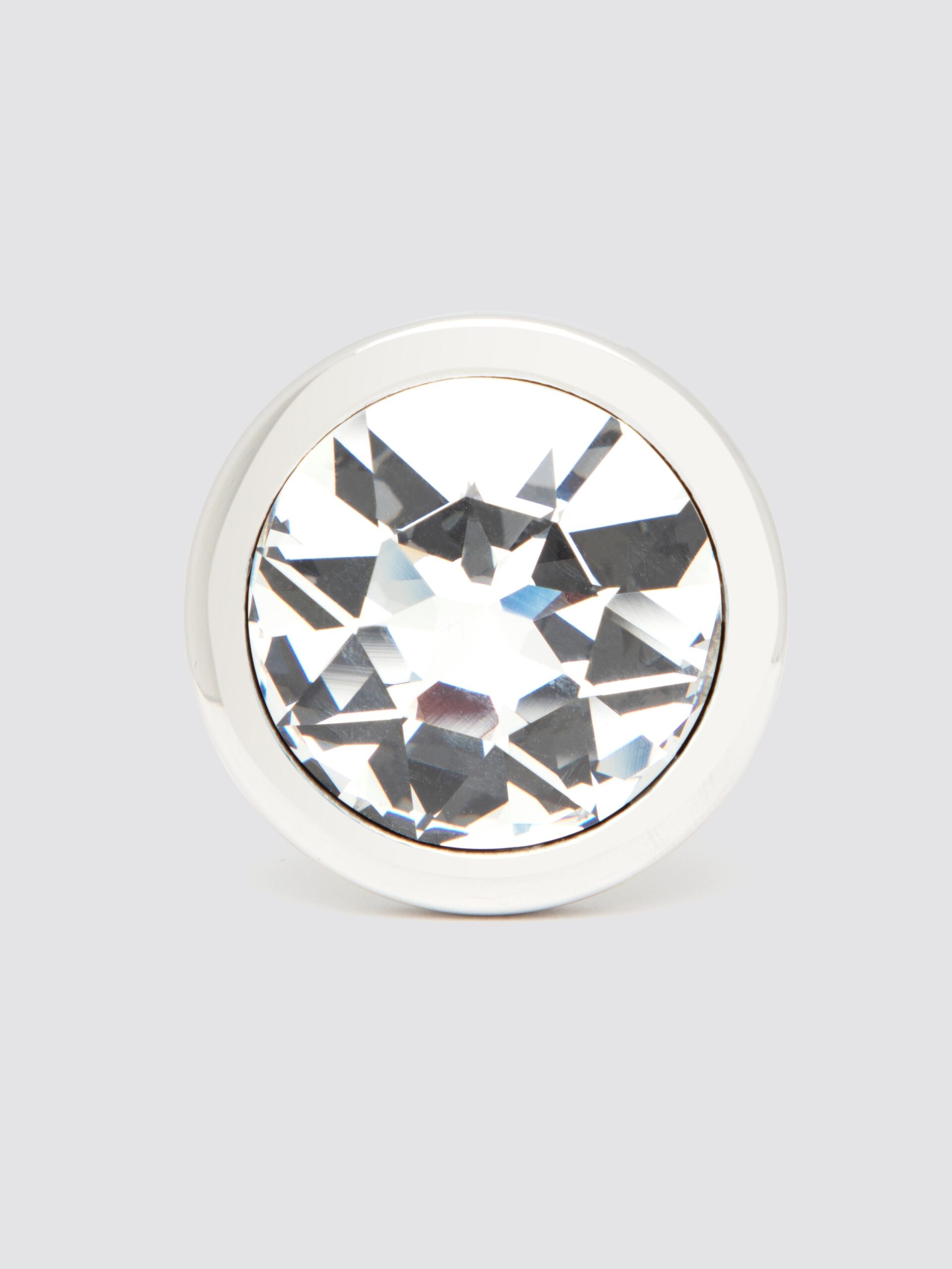 Lovehoney Luxury Crystal Stainless Steel Silver Butt Plug 2.5 Inch - Image 2