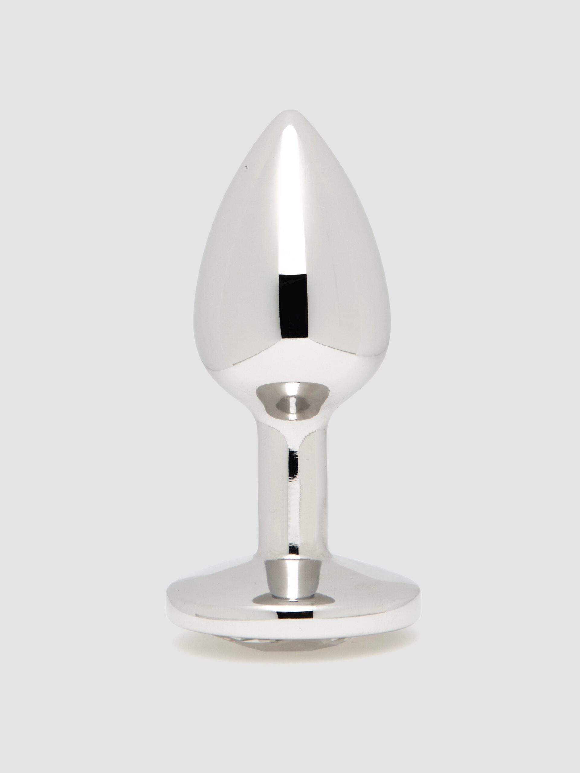 Lovehoney Luxury Crystal Stainless Steel Silver Butt Plug 2.5 Inch - Image 3