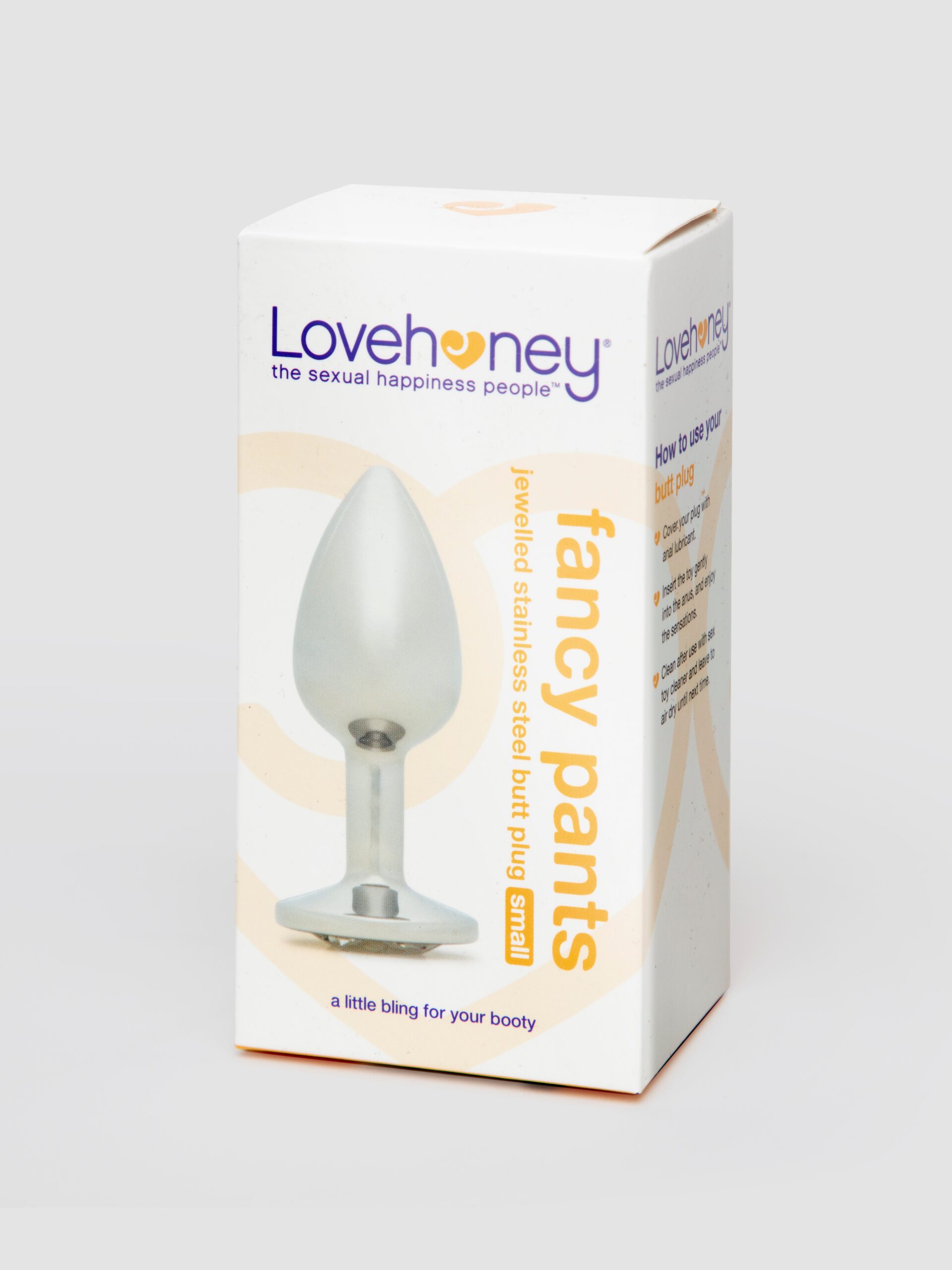 Lovehoney Luxury Crystal Stainless Steel Silver Butt Plug 2.5 Inch - Image 5