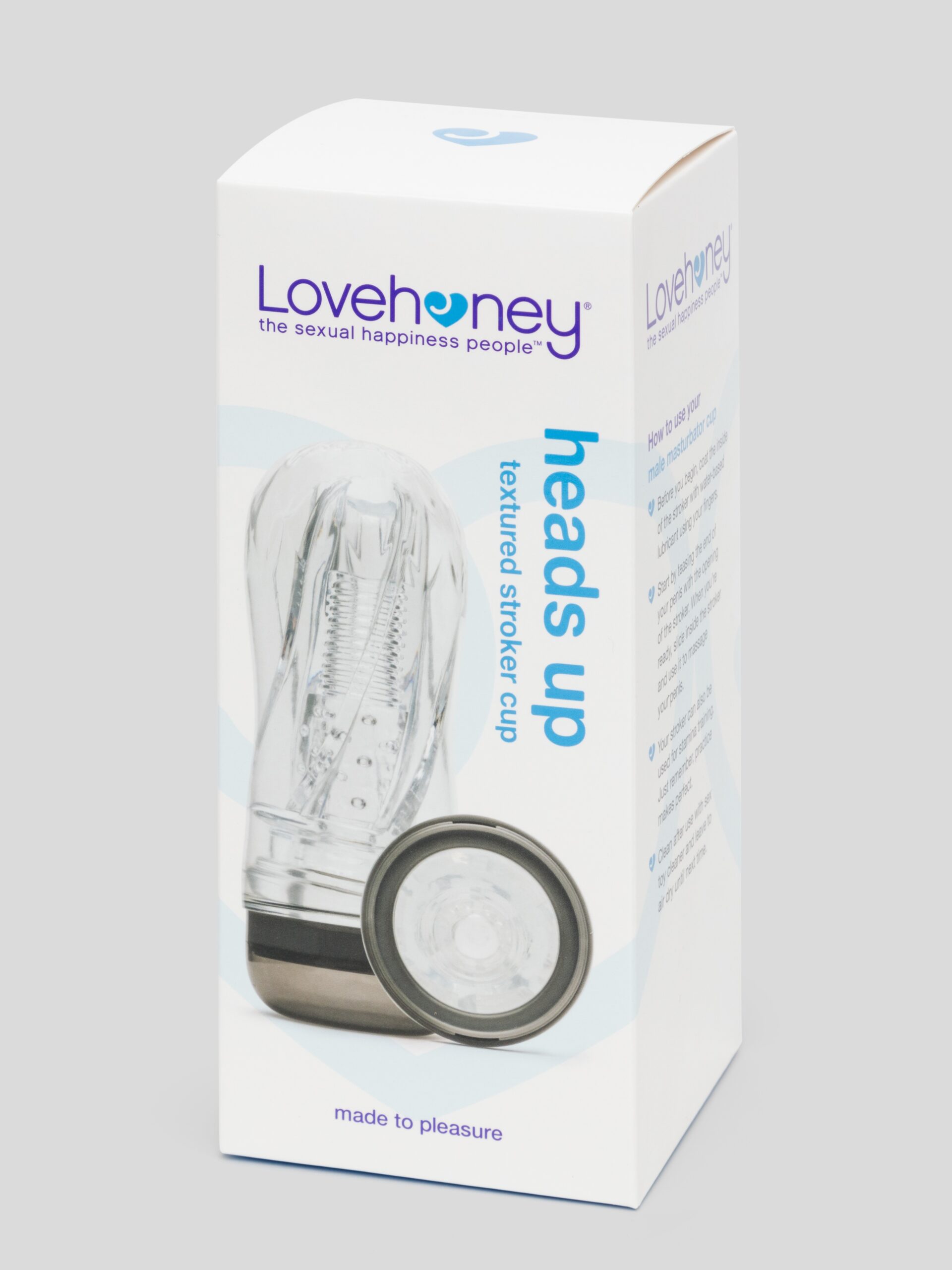 Lovehoney Heads Up Clear Textured Stroker Cup - Image 6