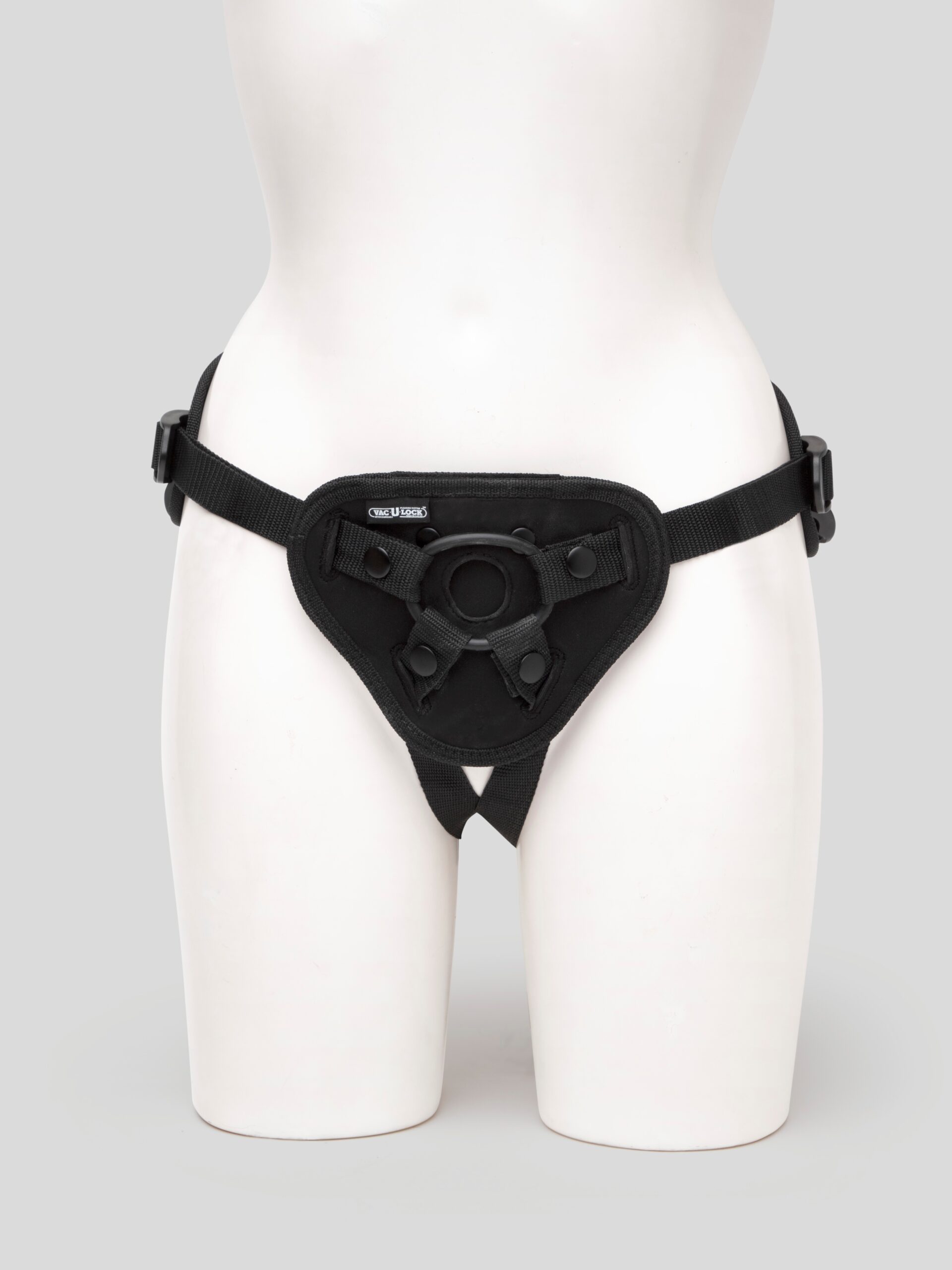 Doc Johnson Vac-U-Lock Vibrating Dual-Density Ultraskyn Harness Set (Flesh Tan) - Image 2