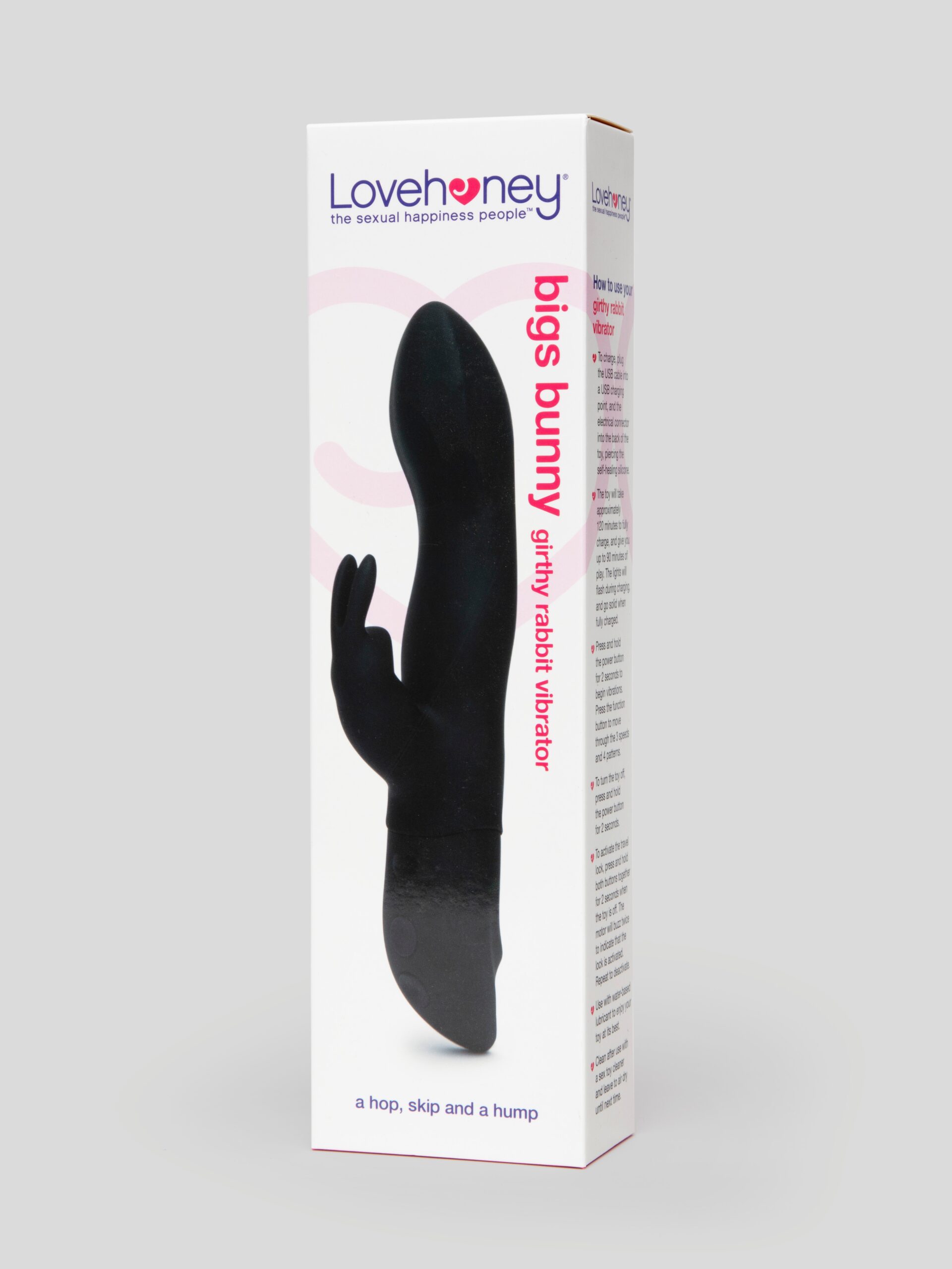 Lovehoney Bigs Bunny Girthy Rechargeable Rabbit Vibrator - Black - Image 5