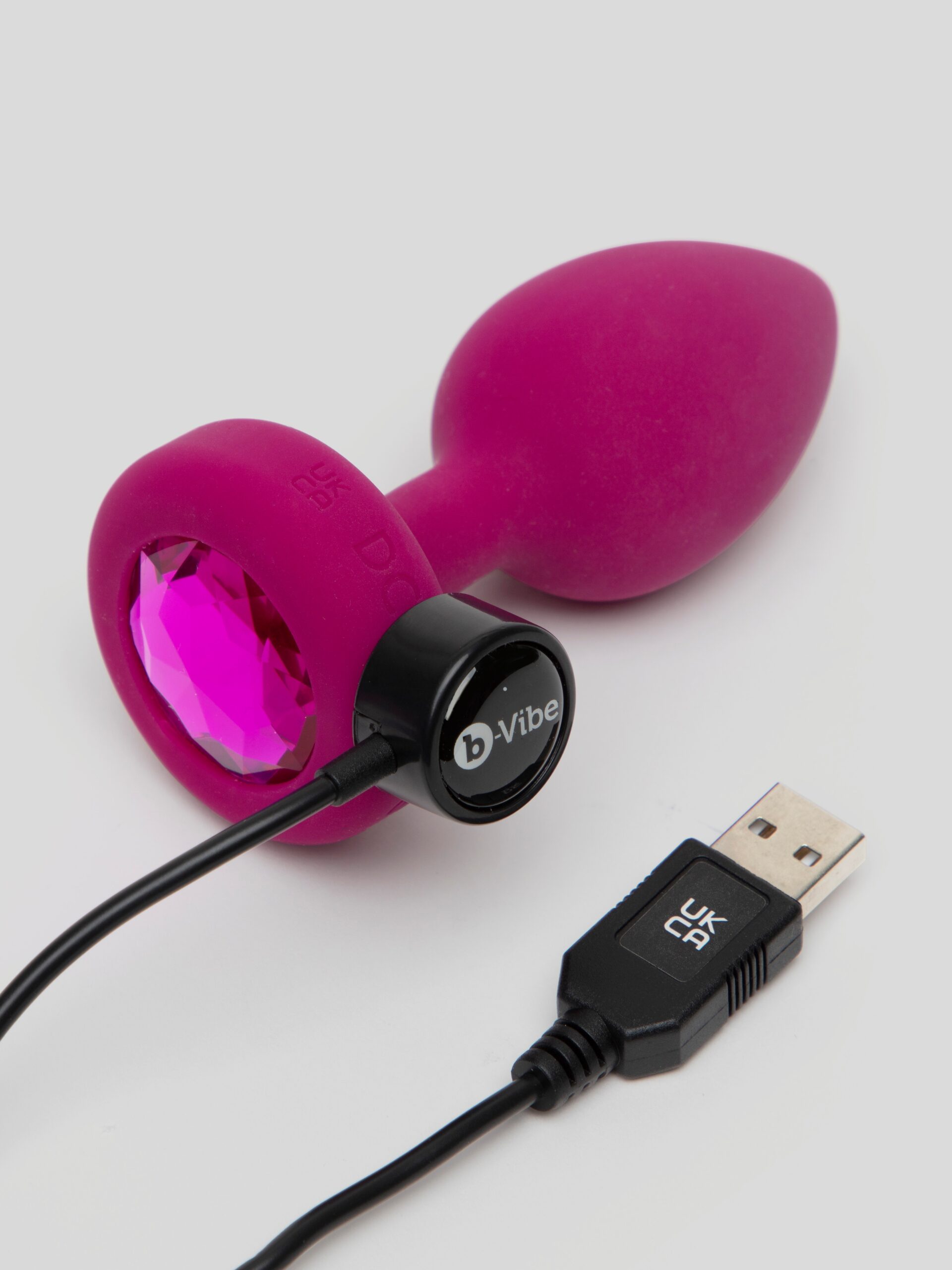 B-Vibe Remote Control Rechargeable Vibrating Silicone Jewelled Butt Plug - Image 4