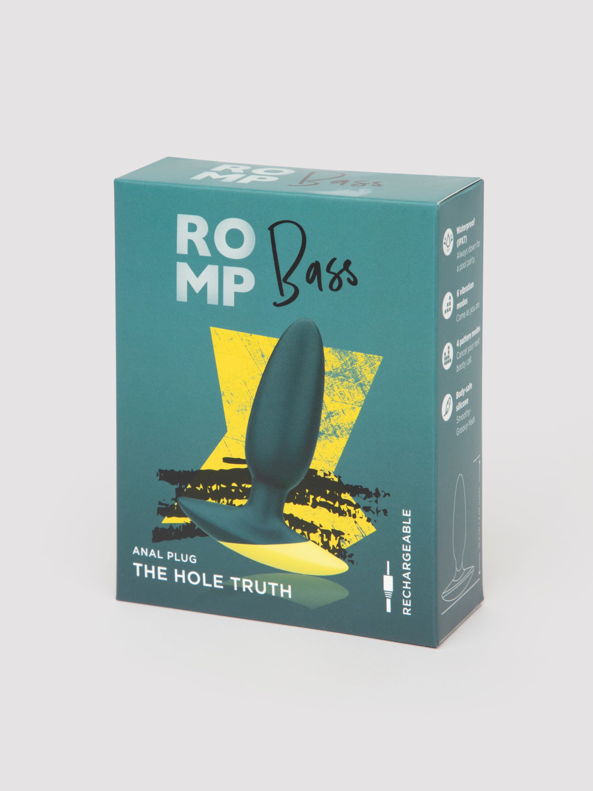 ROMP Bass Rechargeable Silicone Vibrating Butt Plug 3.5 Inches - Image 6