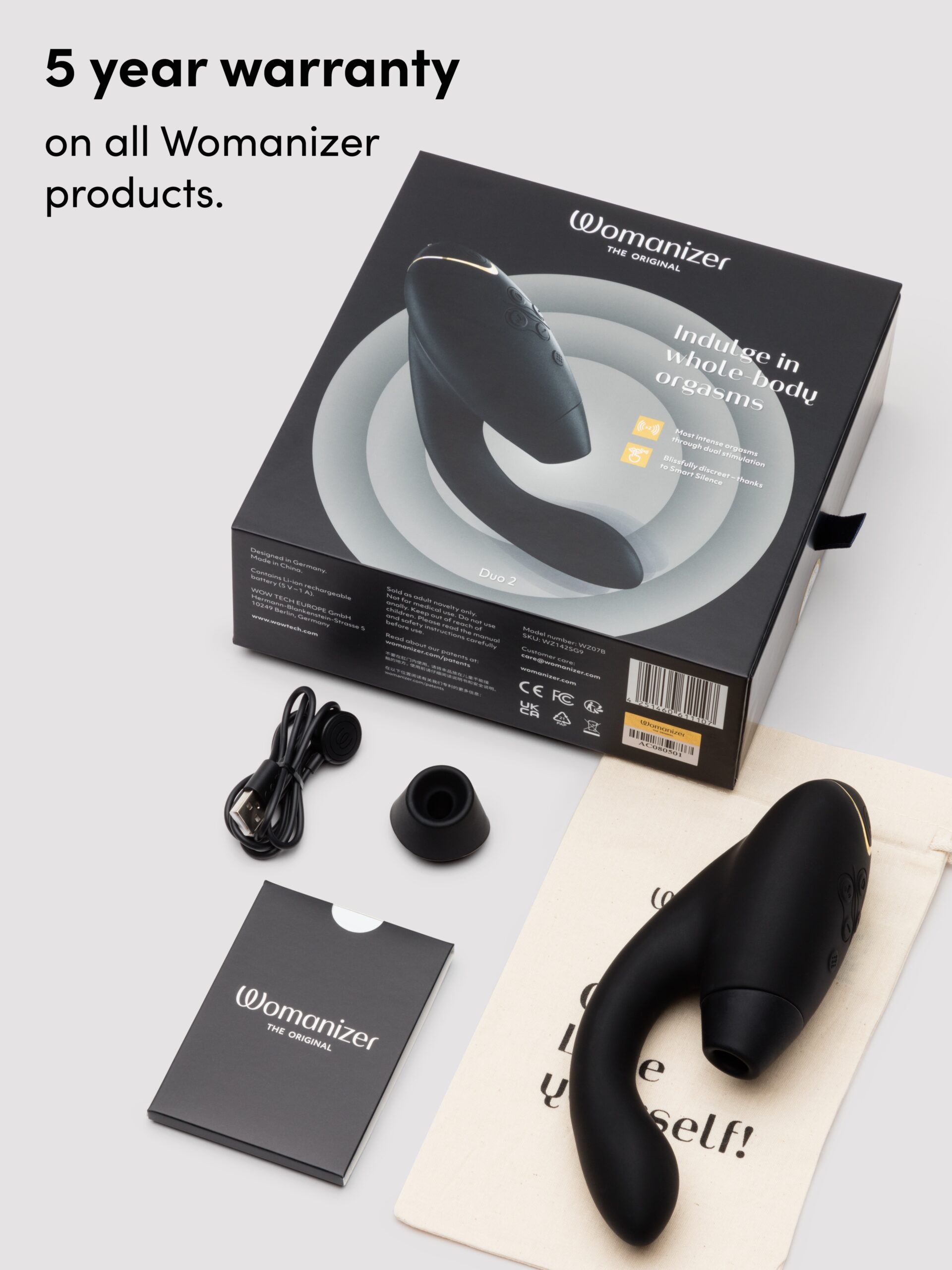 Womanizer Duo 2 Rechargeable Silicone G-Spot and Clitoral Stimulator - Image 6
