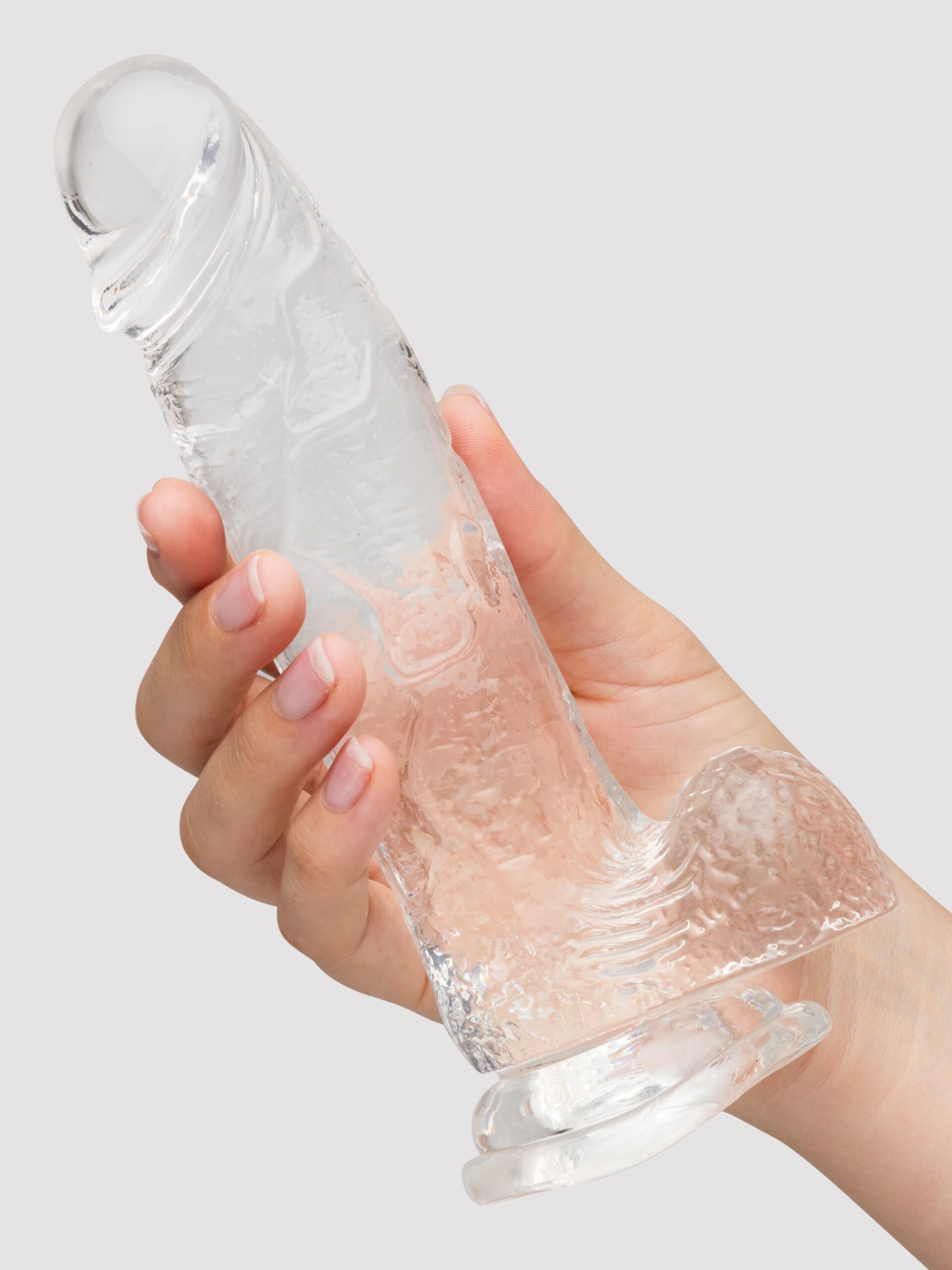 Lovehoney Enjoy Clear Dildo with Balls 8 Inch - Image 5