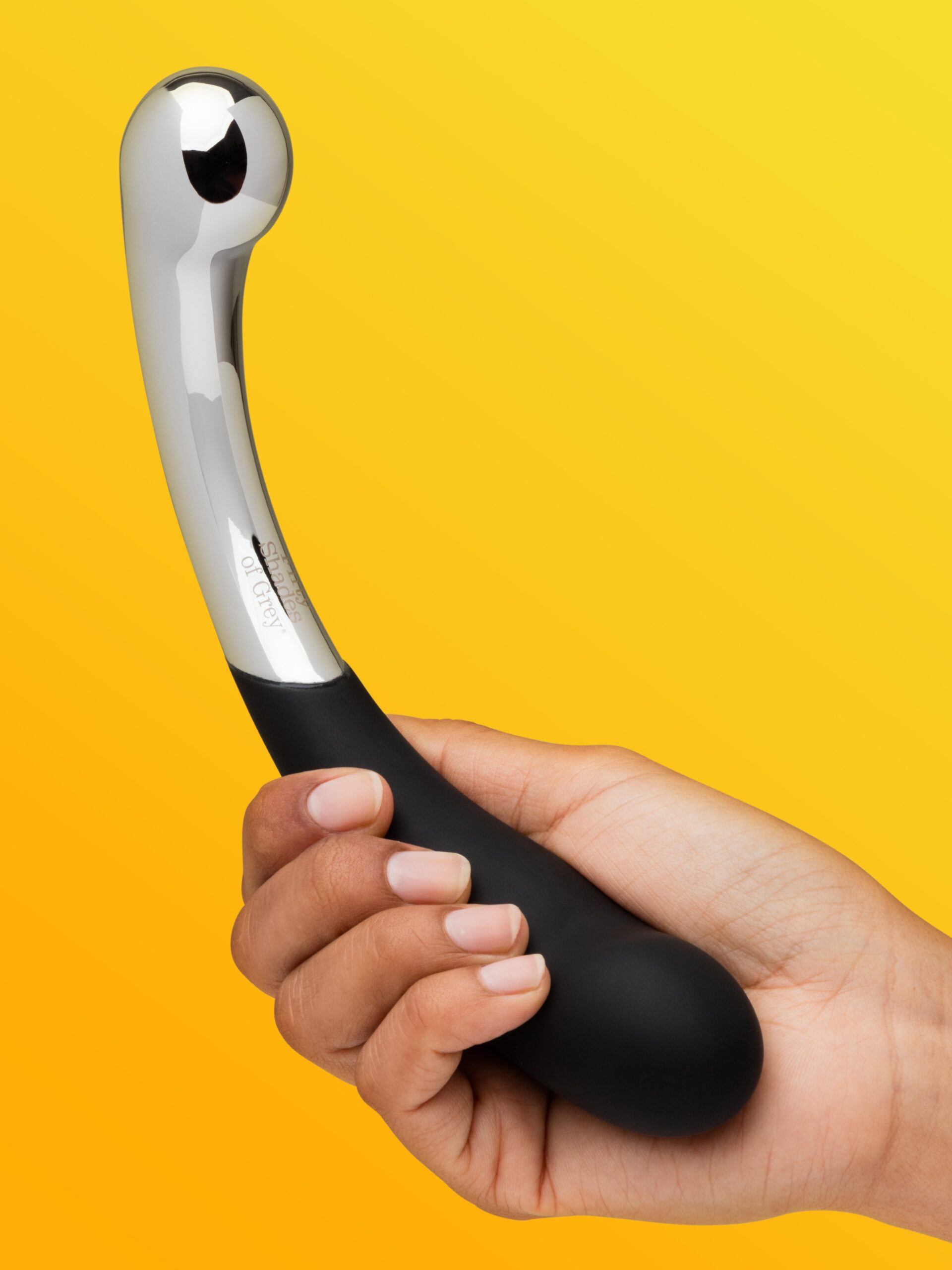 Fifty Shades of Grey Sweet Pressure Dark Steel and Silicone Double-Ended Dildo - Image 2