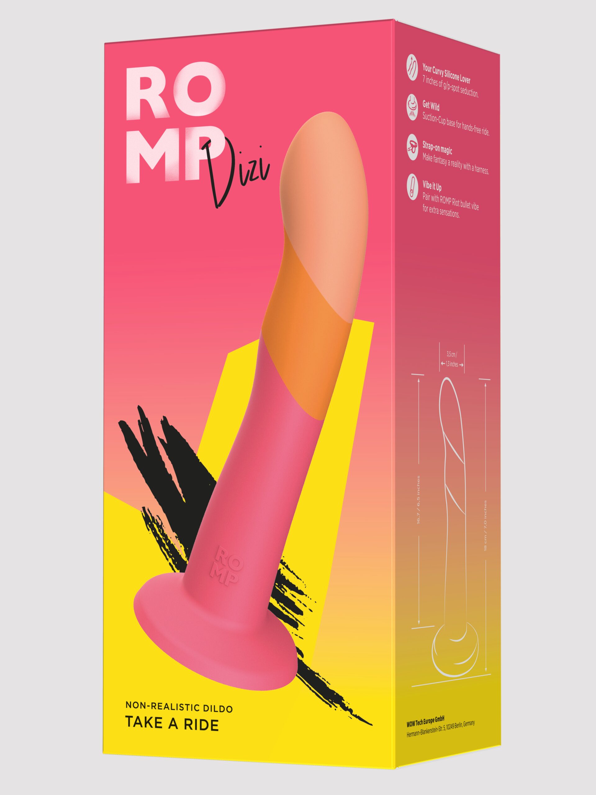 ROMP Dizi Non-Realistic Dildo 7 Inch - Image 5