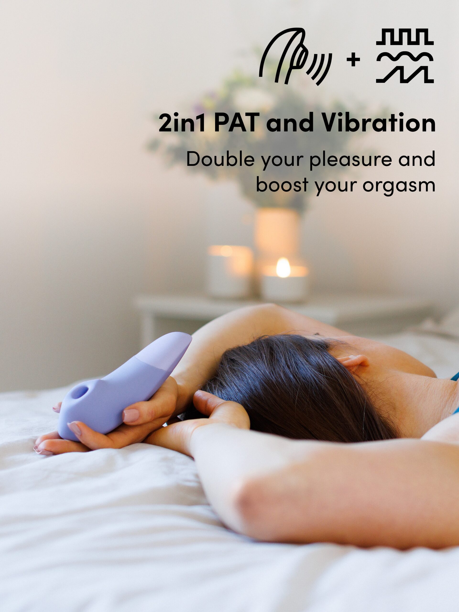 Womanizer Enhance Lilac Pleasure Air Clitoral Vibrator - Image 3