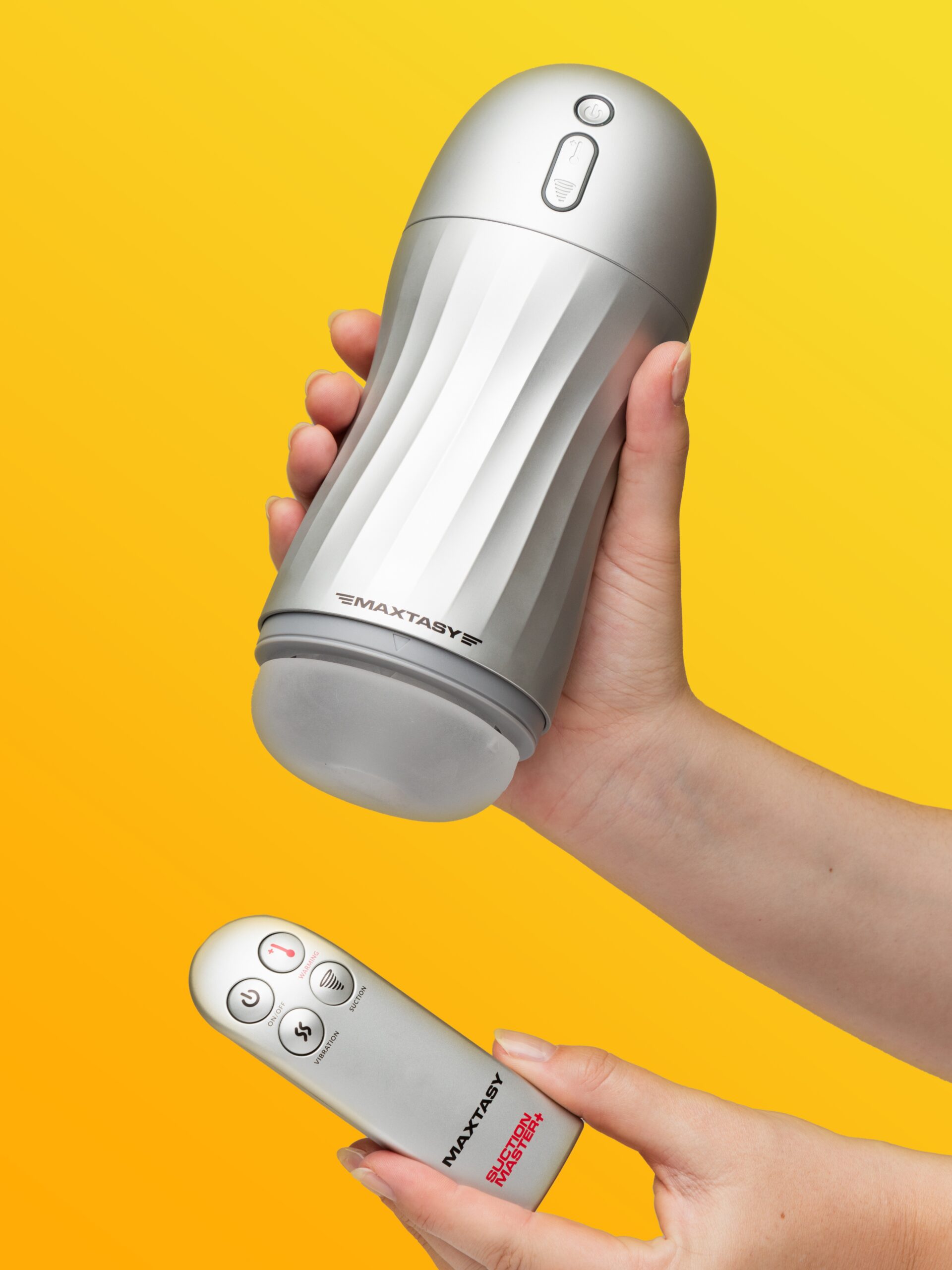MAXTASY Suction Vibration & Warming Remote Control Male Masturbator - Image 2