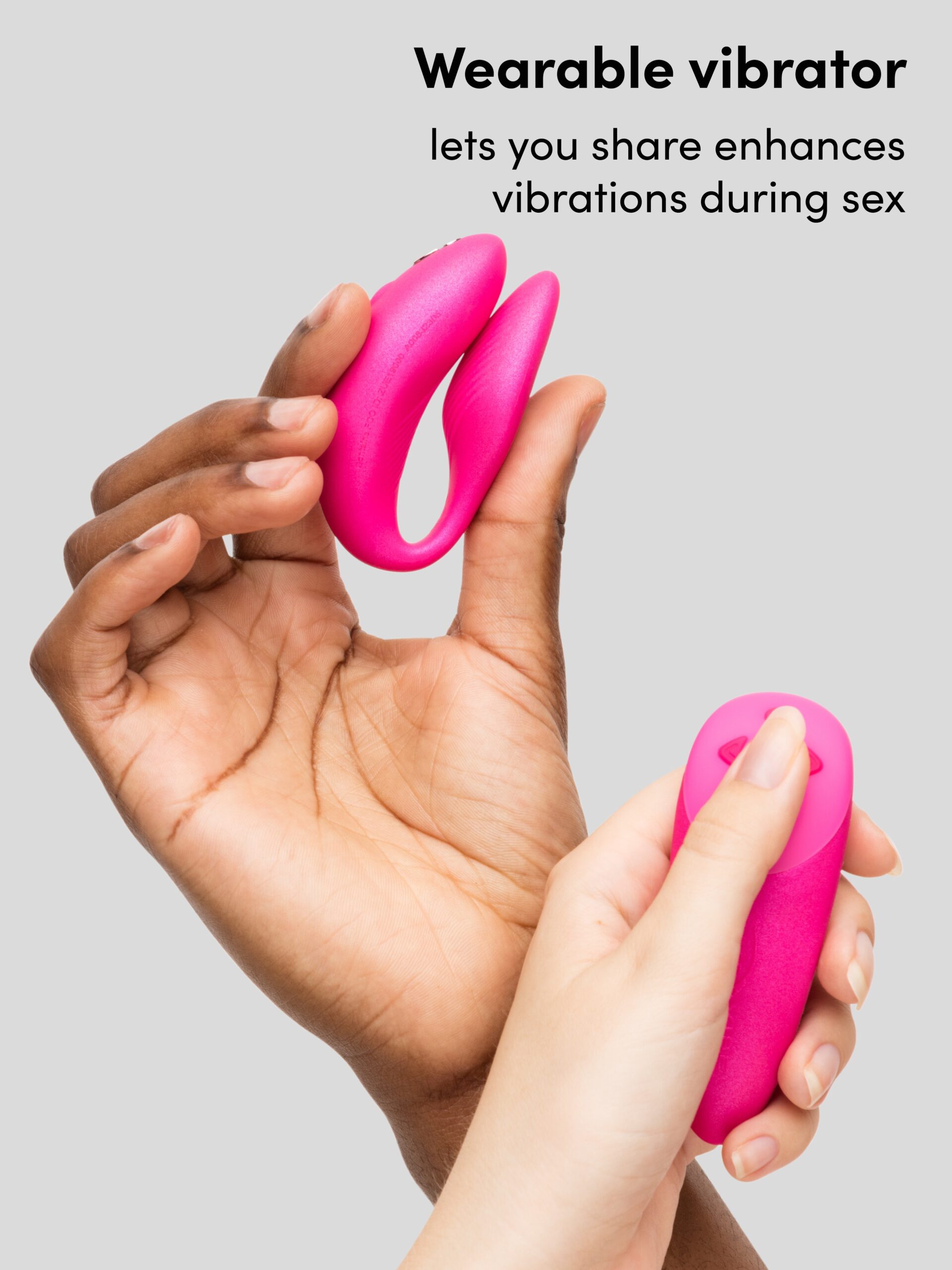 We-Vibe Chorus Cosmic Pink App and Remote Controlled Rechargeable Couple's Vibrator - Image 2