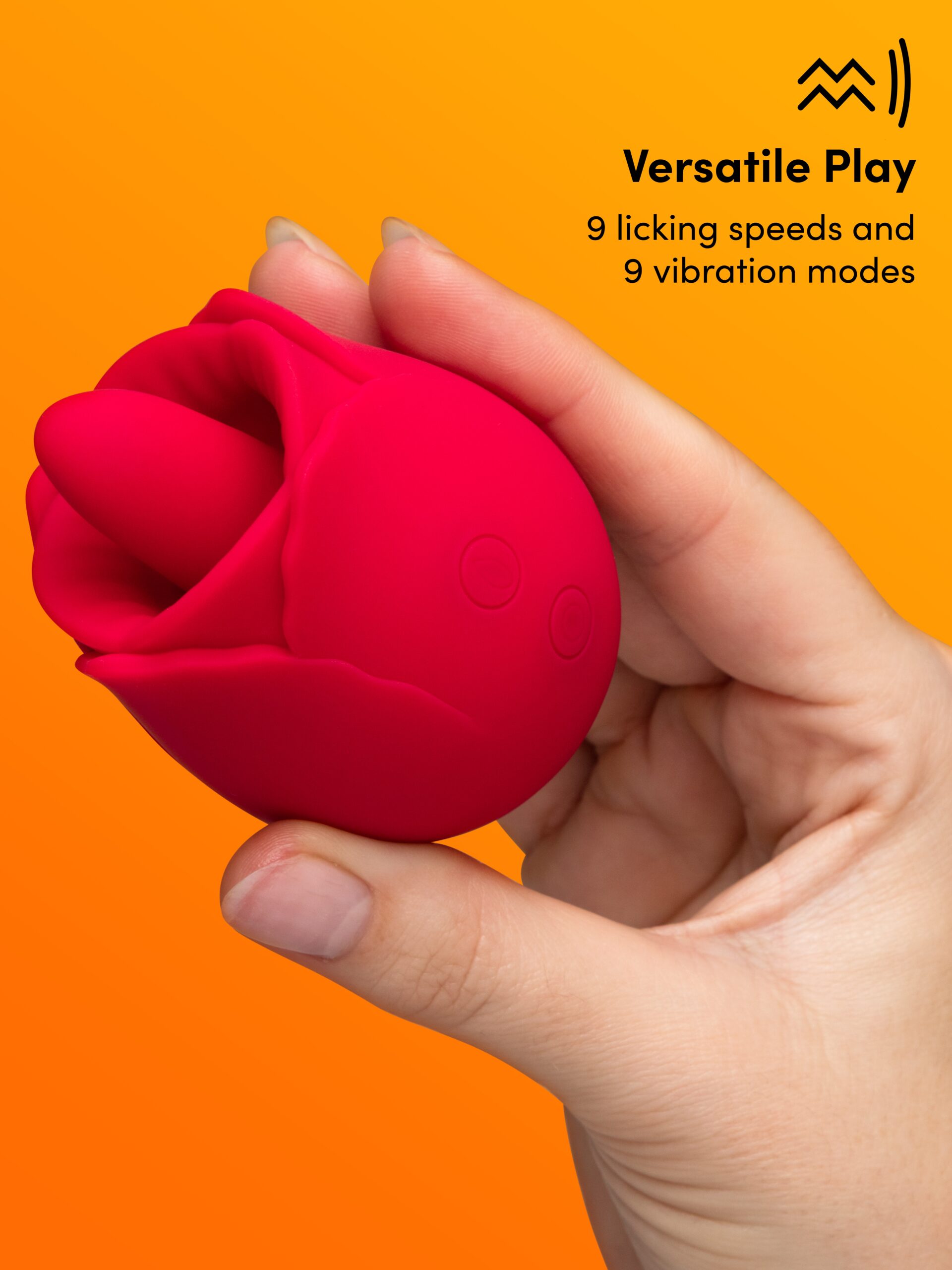 Lovehoney Red Licking Rose Vibrator - Image 2