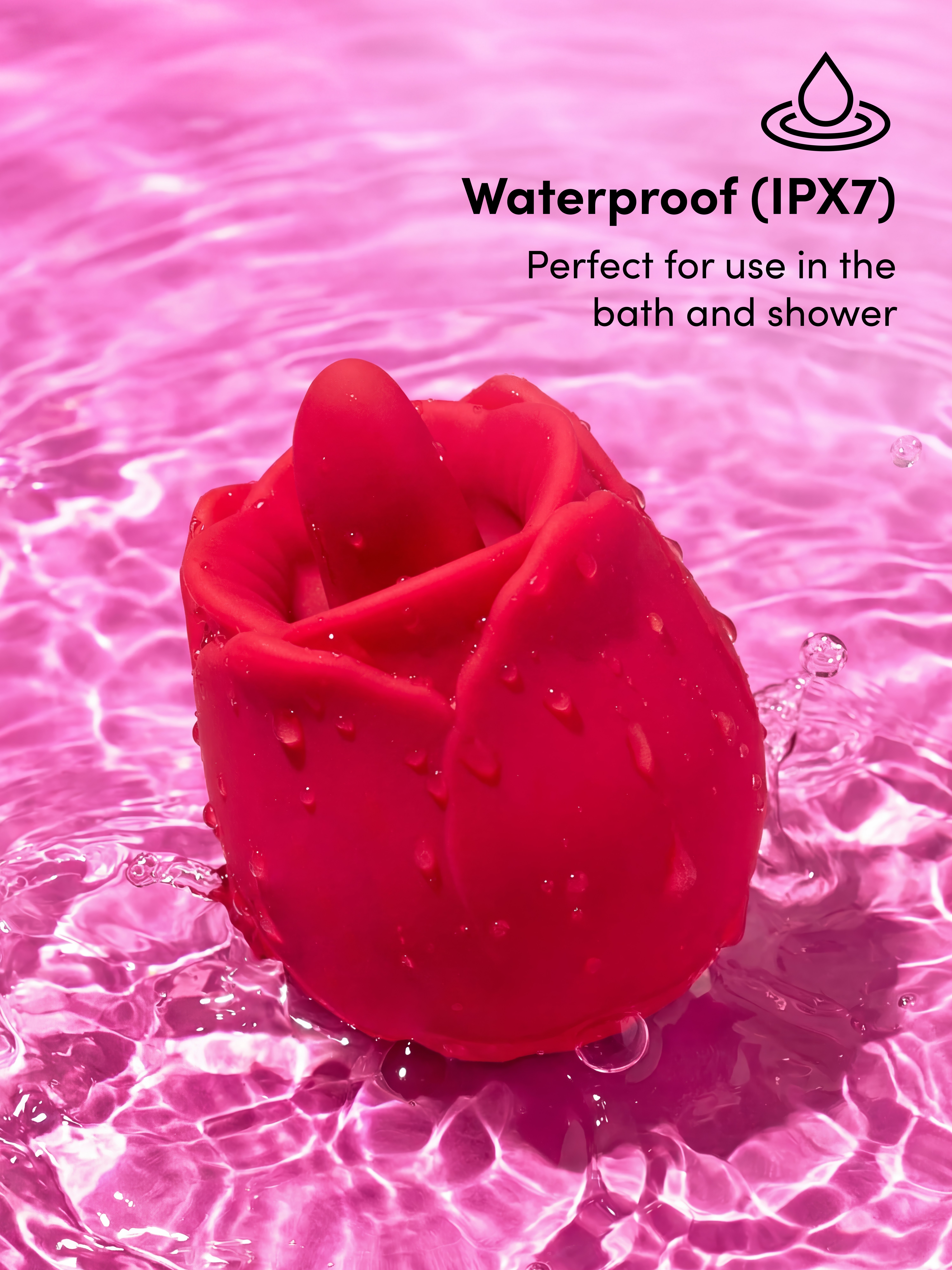Lovehoney Red Licking Rose Vibrator - Image 5