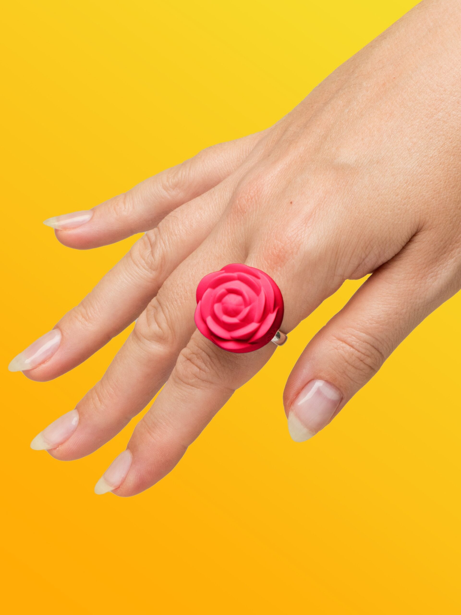 FIORE Rechargeable Vibrating Silicone Rose Ring - Image 2
