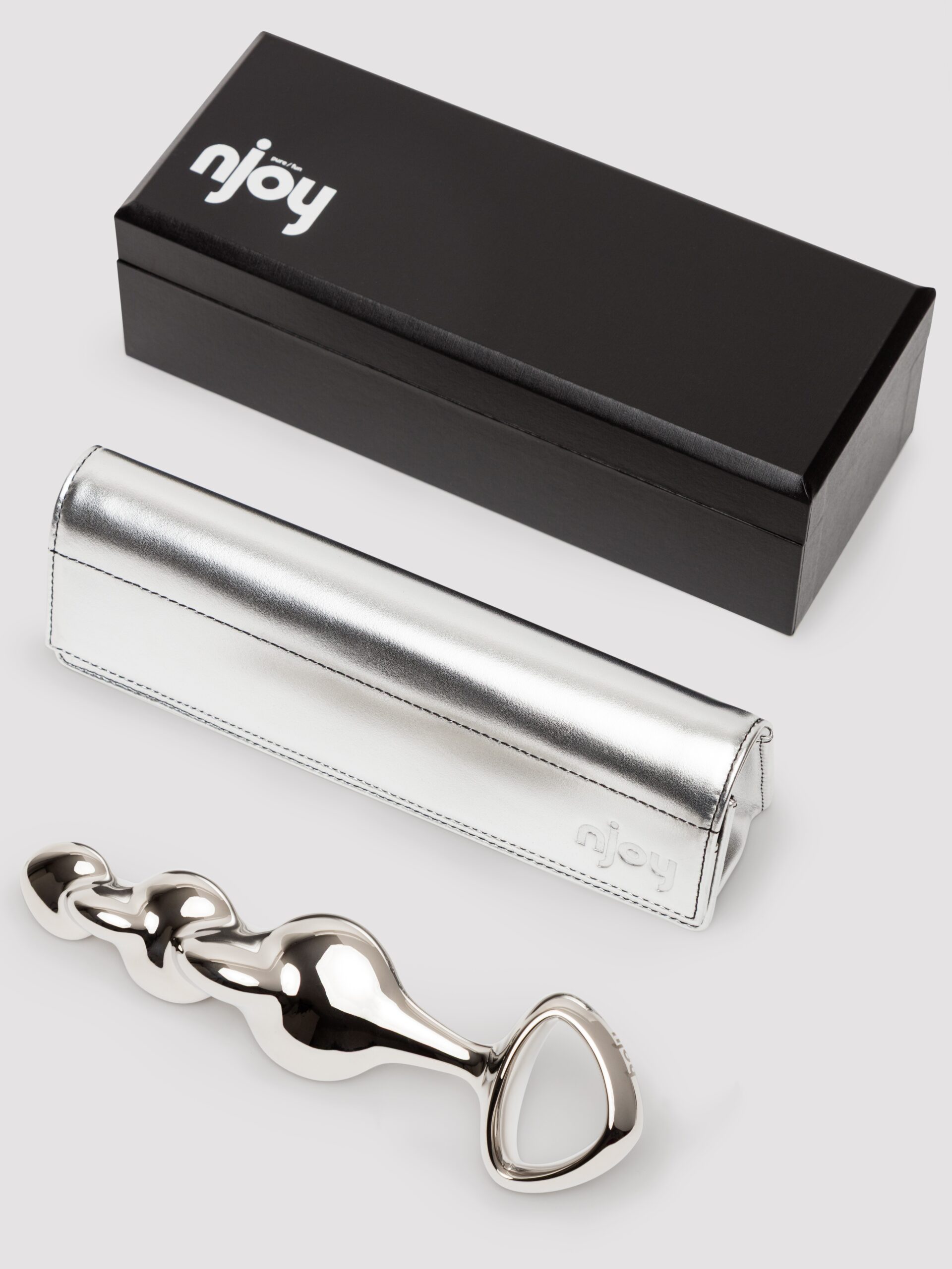 njoy Disco Rippled Textured Stainless Steel G/P-Spot Dildo