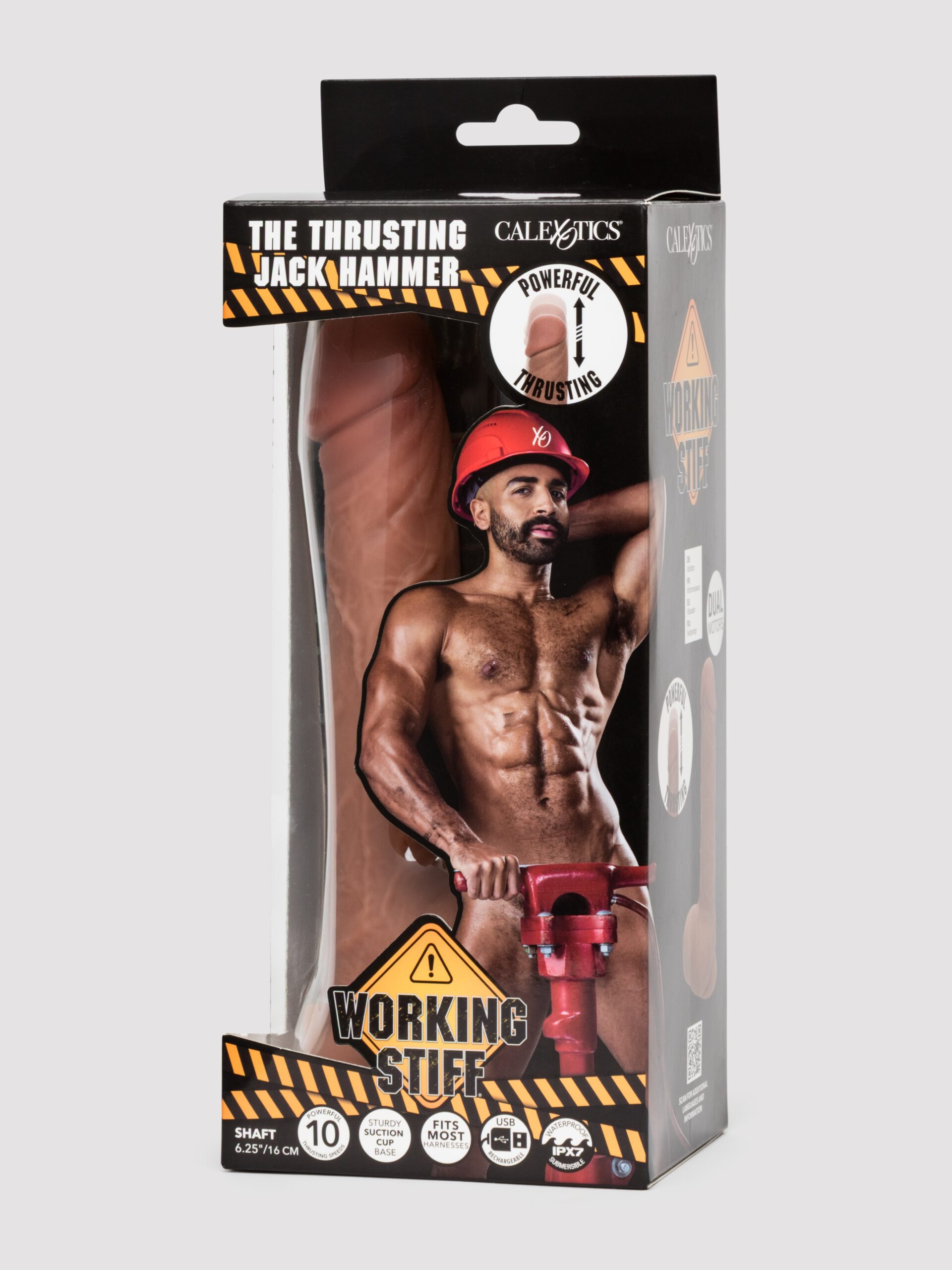 Working Stiff The Thrusting Jack Hammer 8.25 Inch Realistic Silicone Vibrating Dildo - Image 6