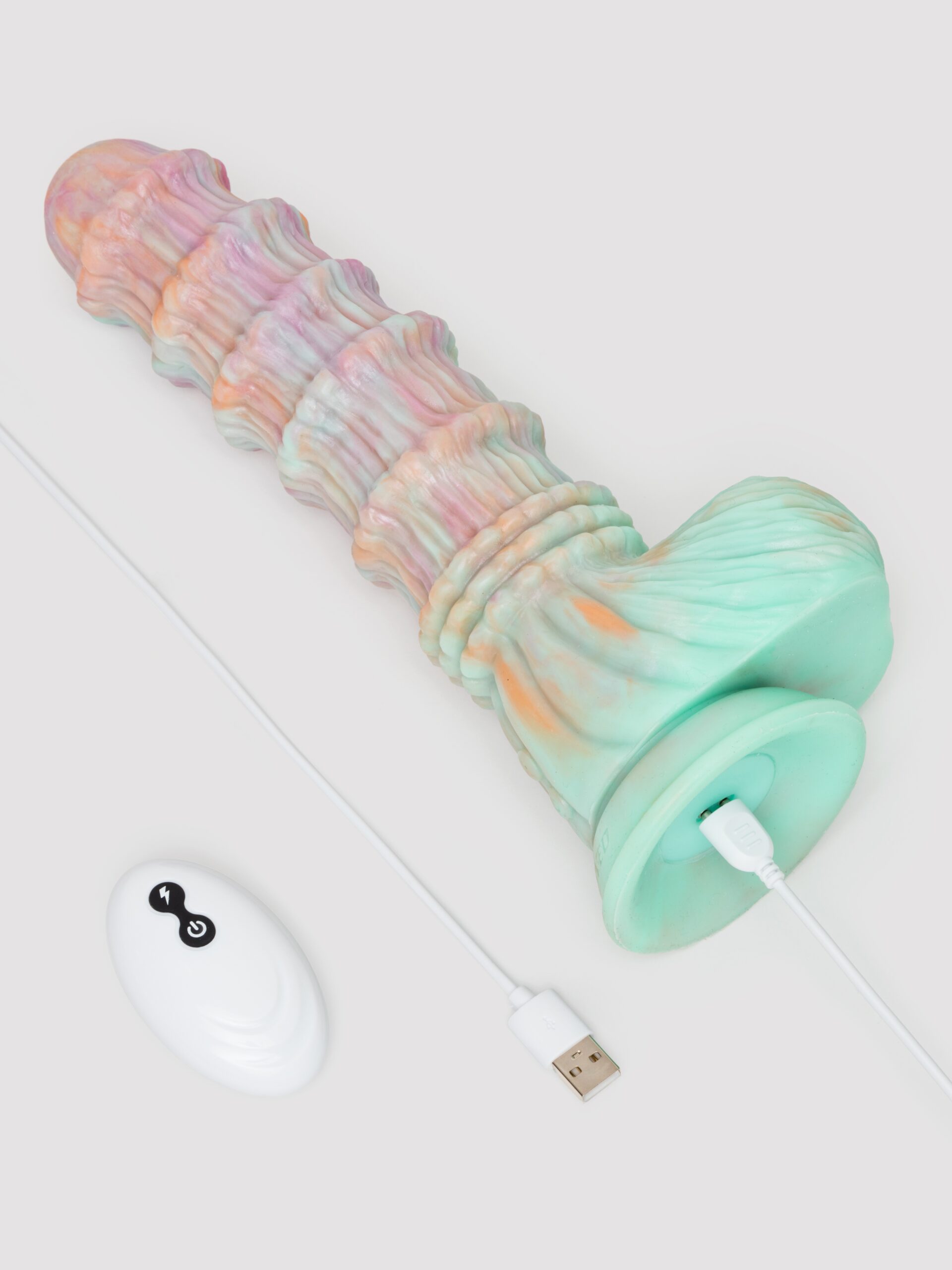 Fantasy Textured Remote Control Dildo Vibrator 8 Inch - Image 6