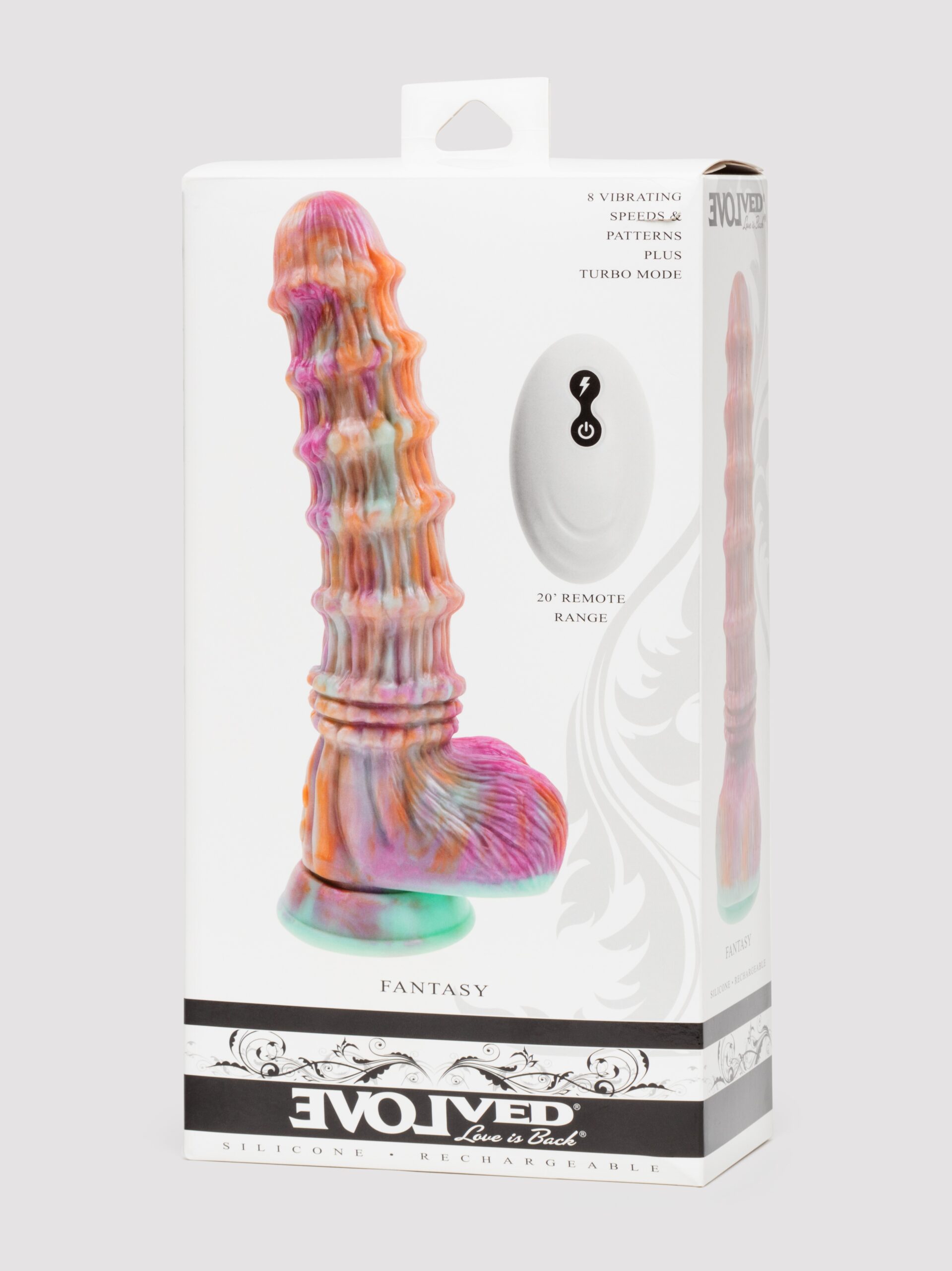 Fantasy Textured Remote Control Dildo Vibrator 8 Inch - Image 7