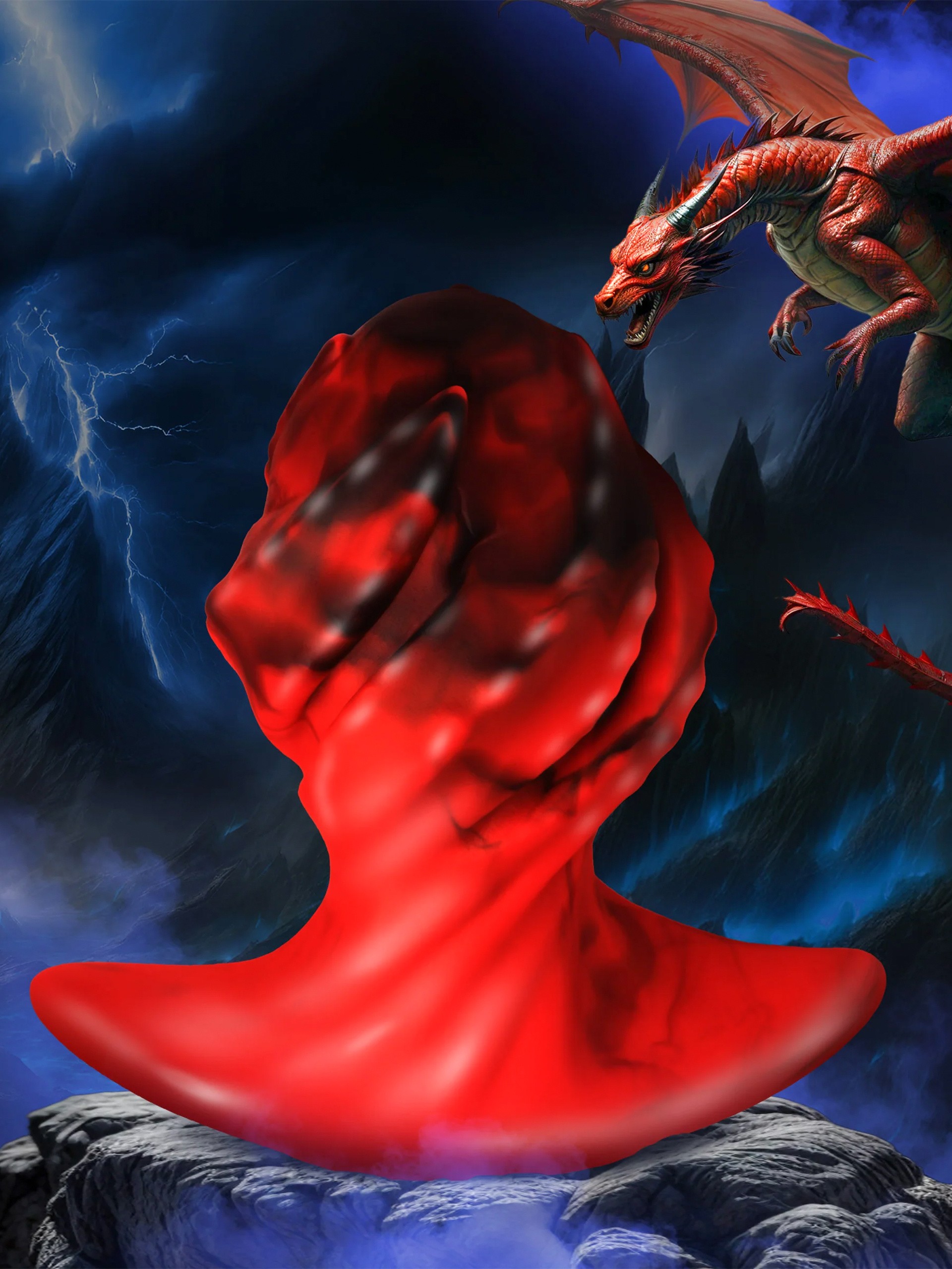Creature Cocks Dragonspawn Medium Silicone Butt Plug - Image 5
