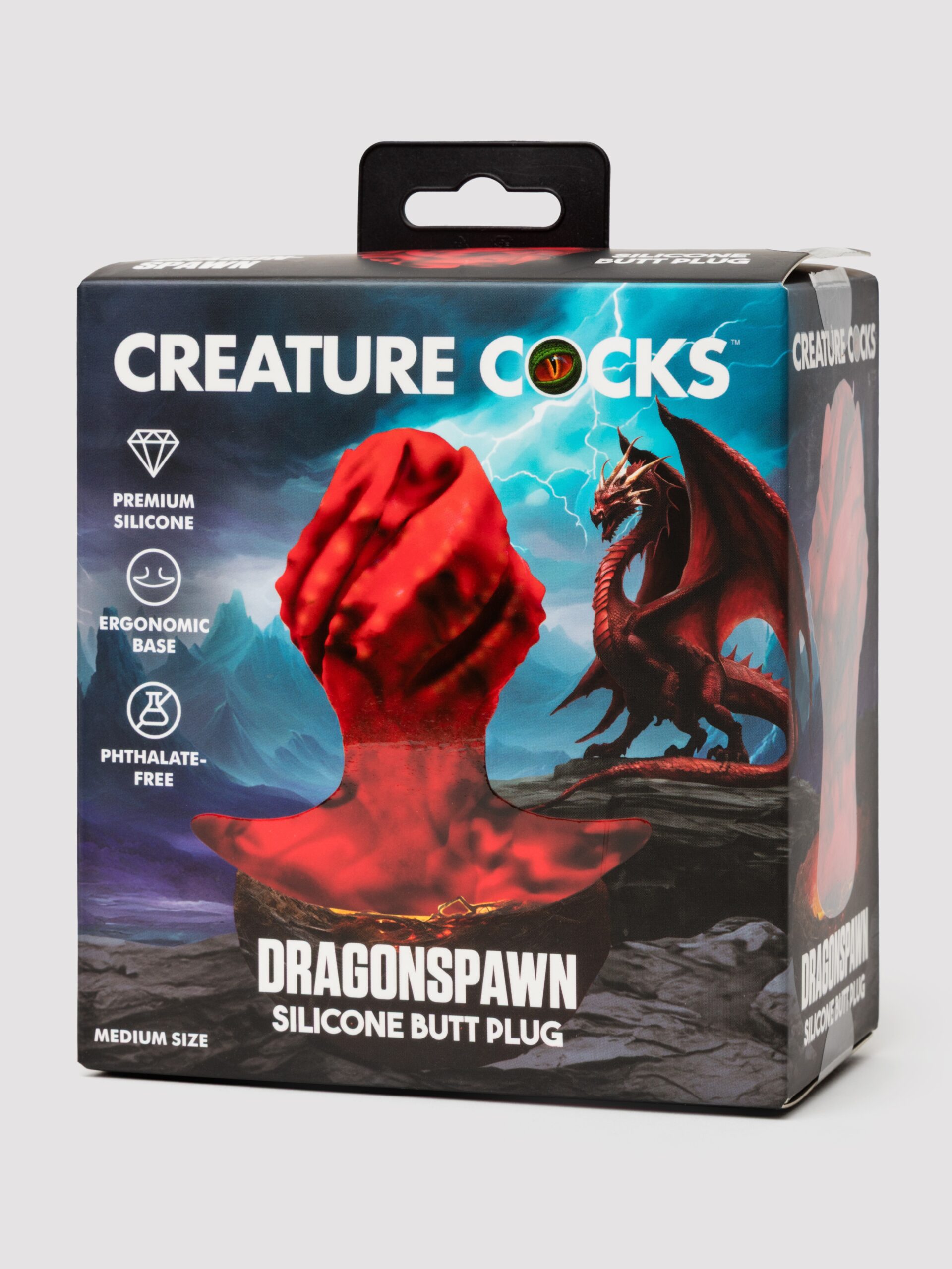 Creature Cocks Dragonspawn Medium Silicone Butt Plug - Image 6