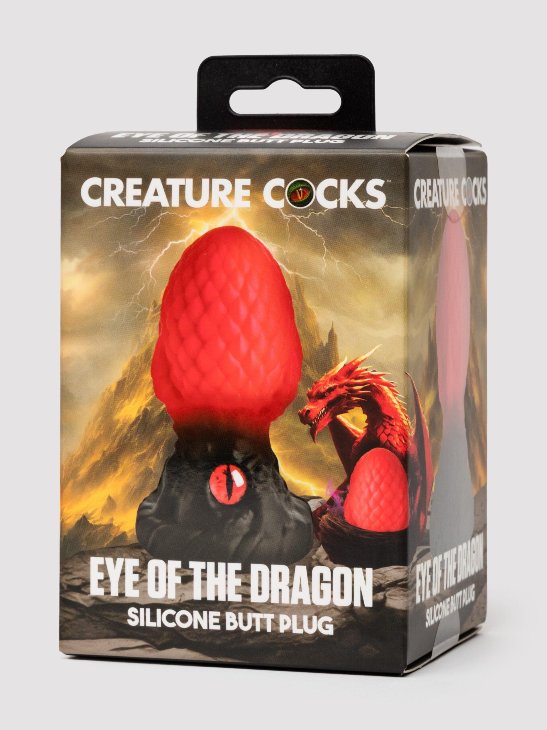 Creature Cocks Eye of the Dragon Red Silicone Butt Plug - Image 6