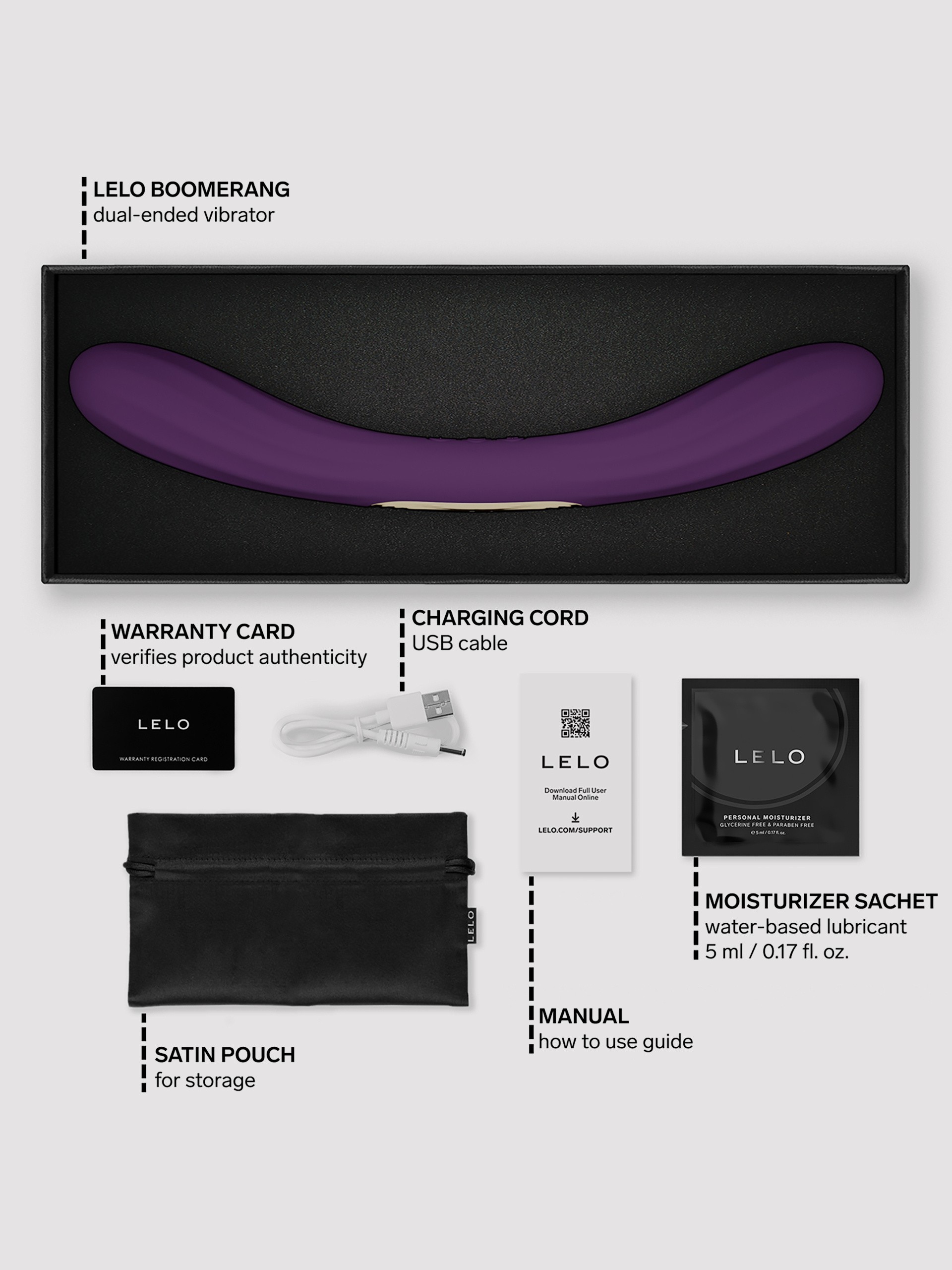 Lelo Boomerang App Controlled Double-Ended G-Spot Vibrator - Image 5