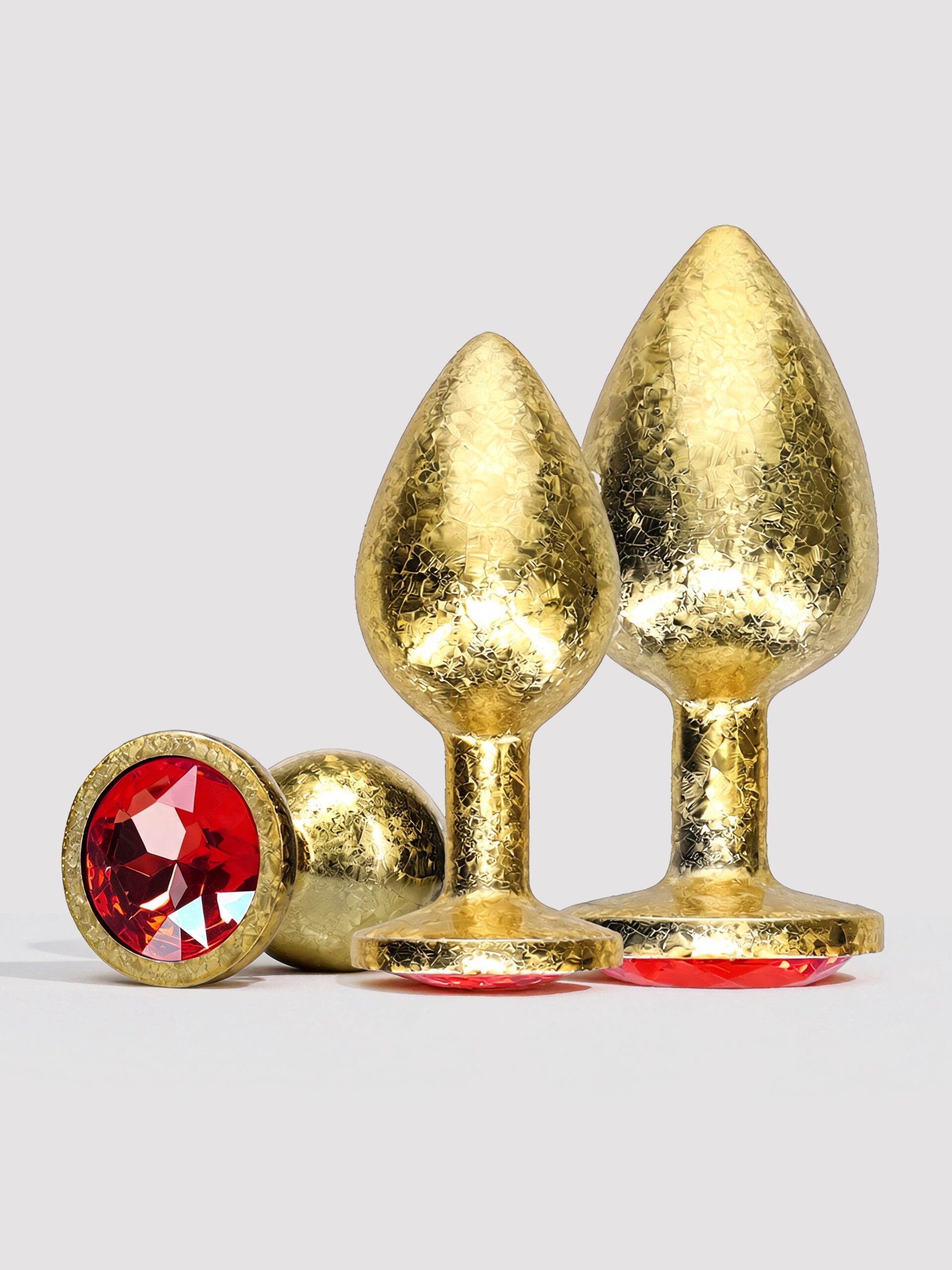 Ouch! Luxury Gold Jewelled Butt Plug Set (3 Piece) - Image 2