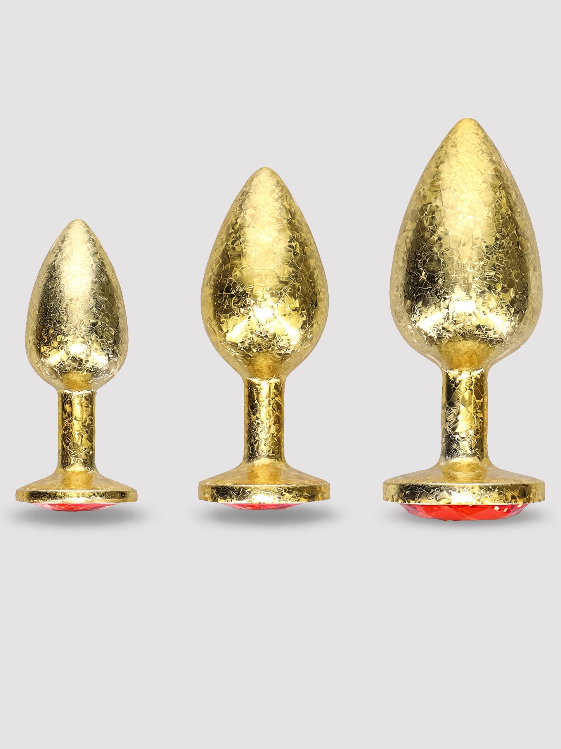 Ouch! Luxury Gold Jewelled Butt Plug Set (3 Piece) - Image 3